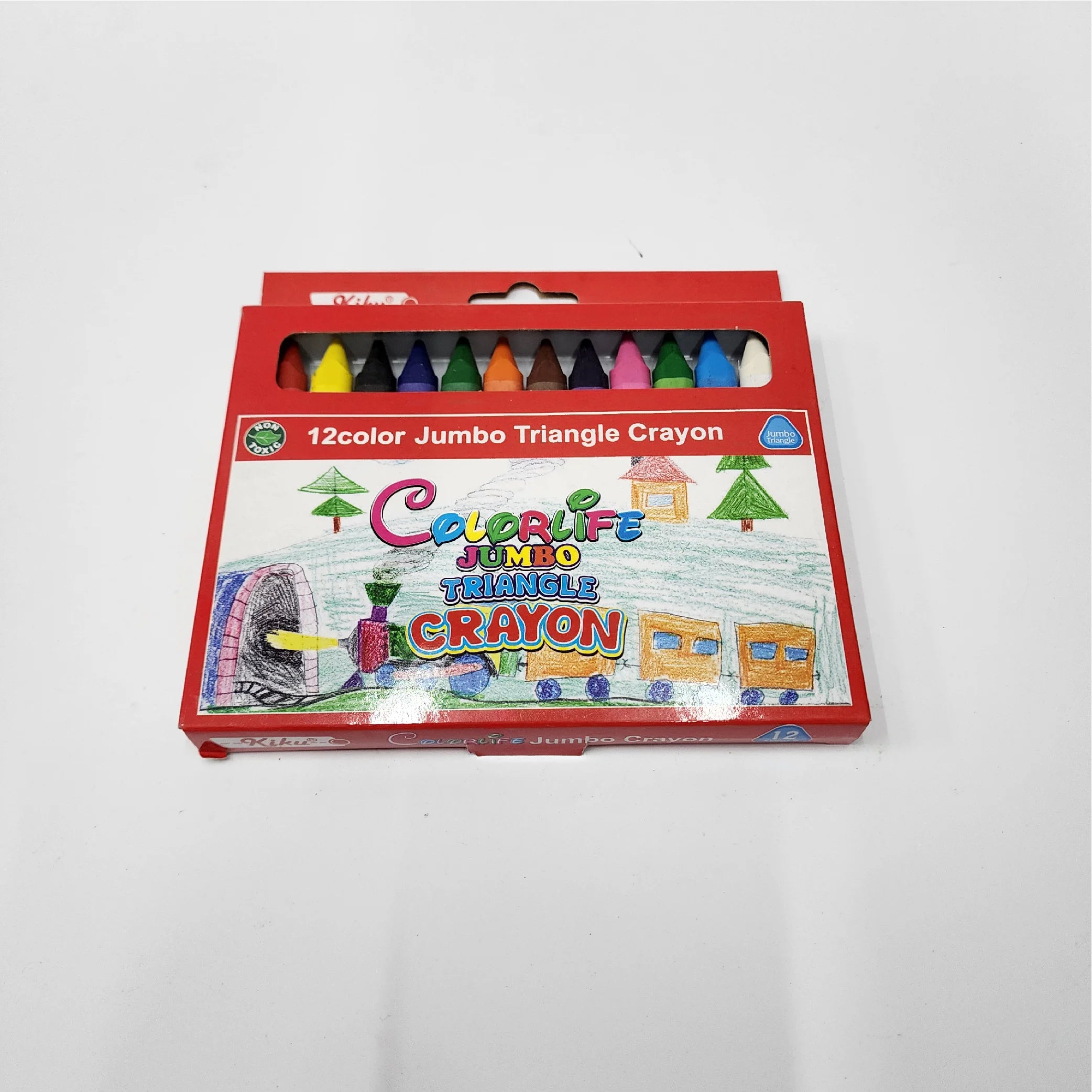 12-Colour Jumbo Triangle Crayons