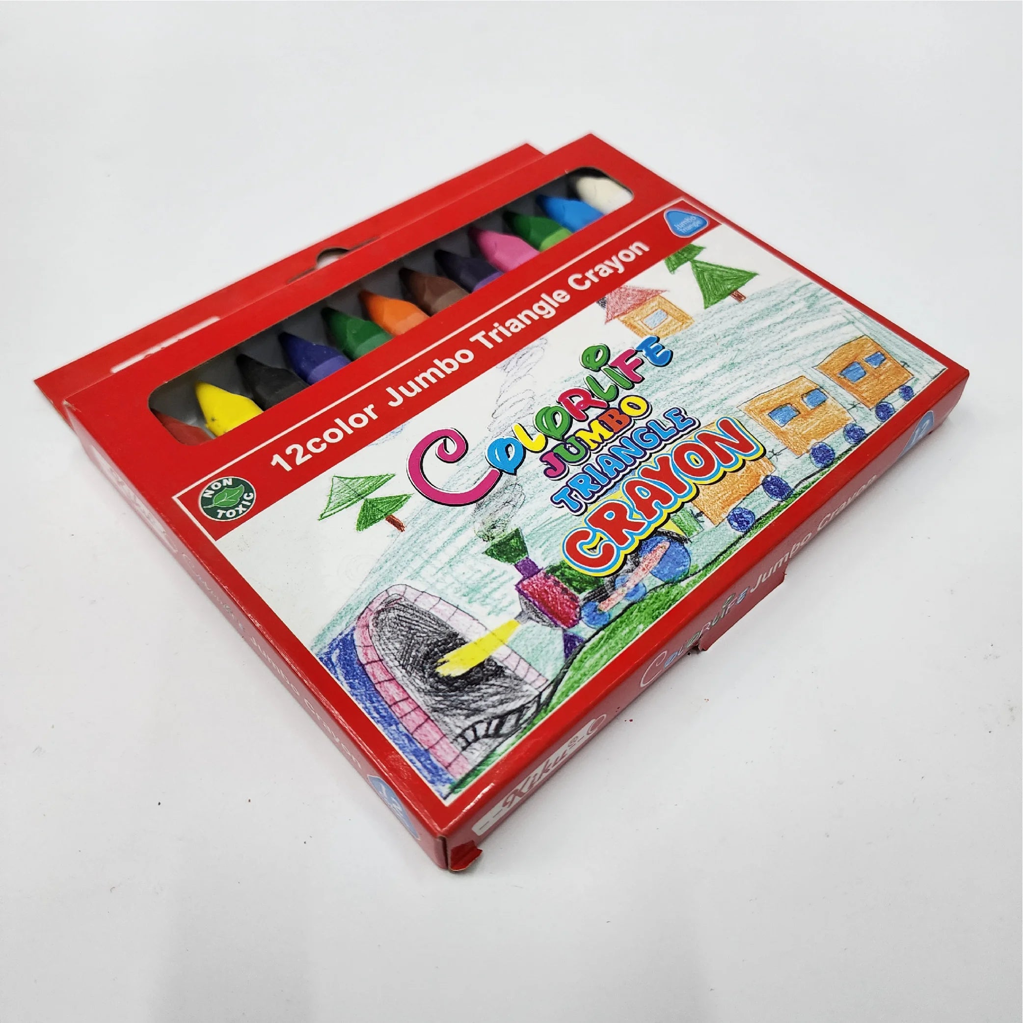 12-Colour Jumbo Triangle Crayons