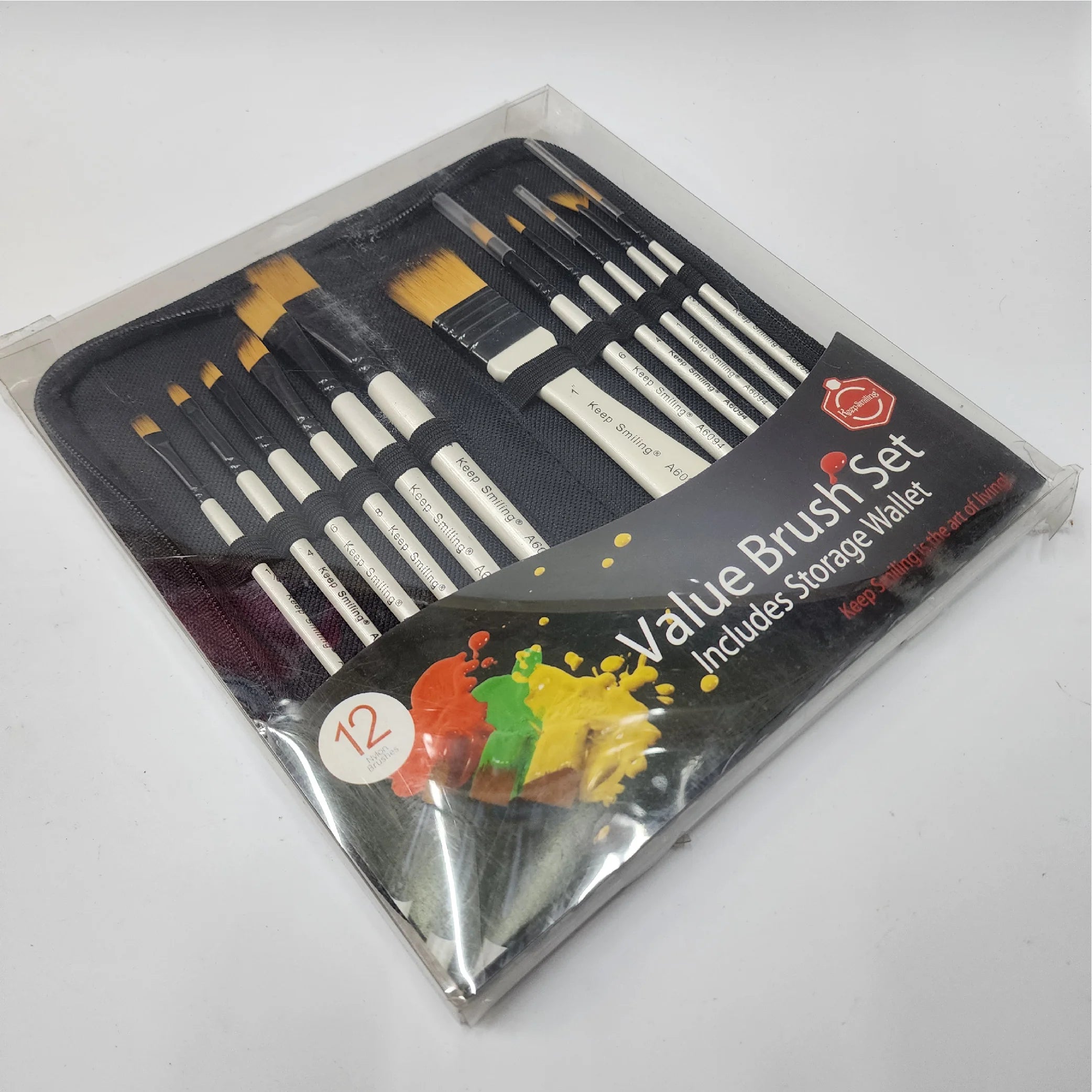 12-Piece Brush Set with Storage Wallet