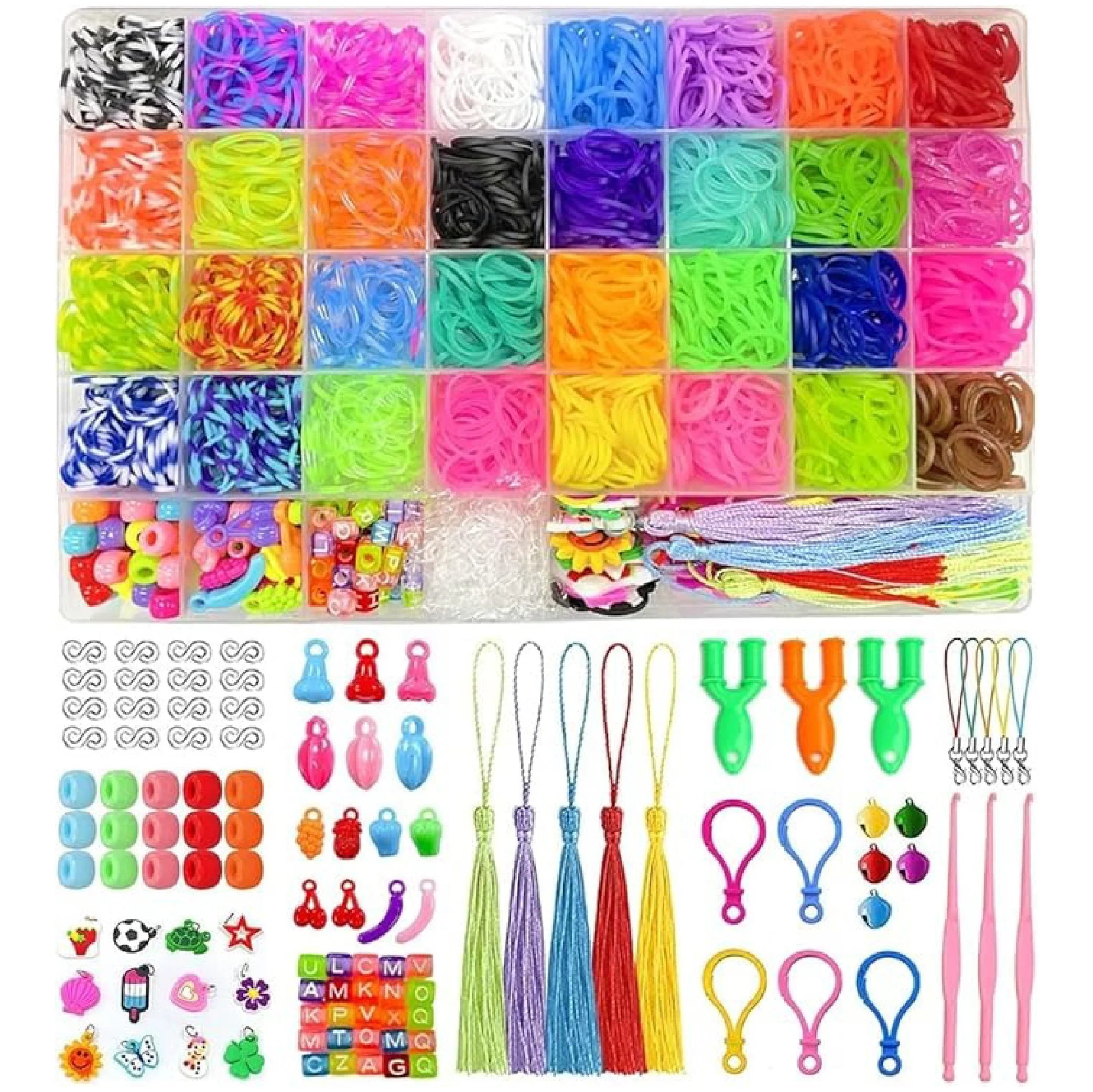 Loom Rubber Band Twister Set with Tools, Charms, and S-Clips