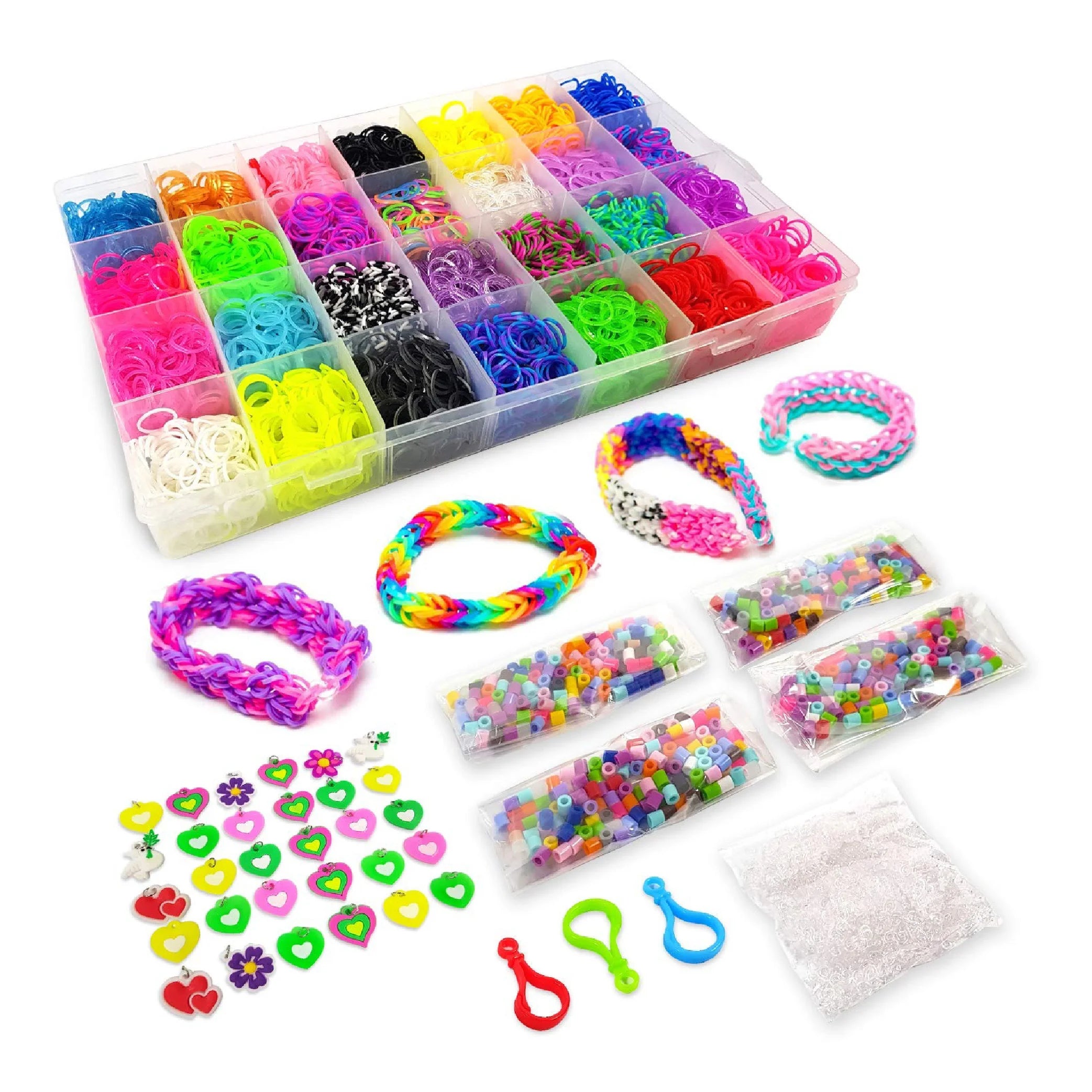 Loom Rubber Band Twister Set with Tools, Charms, and S-Clips