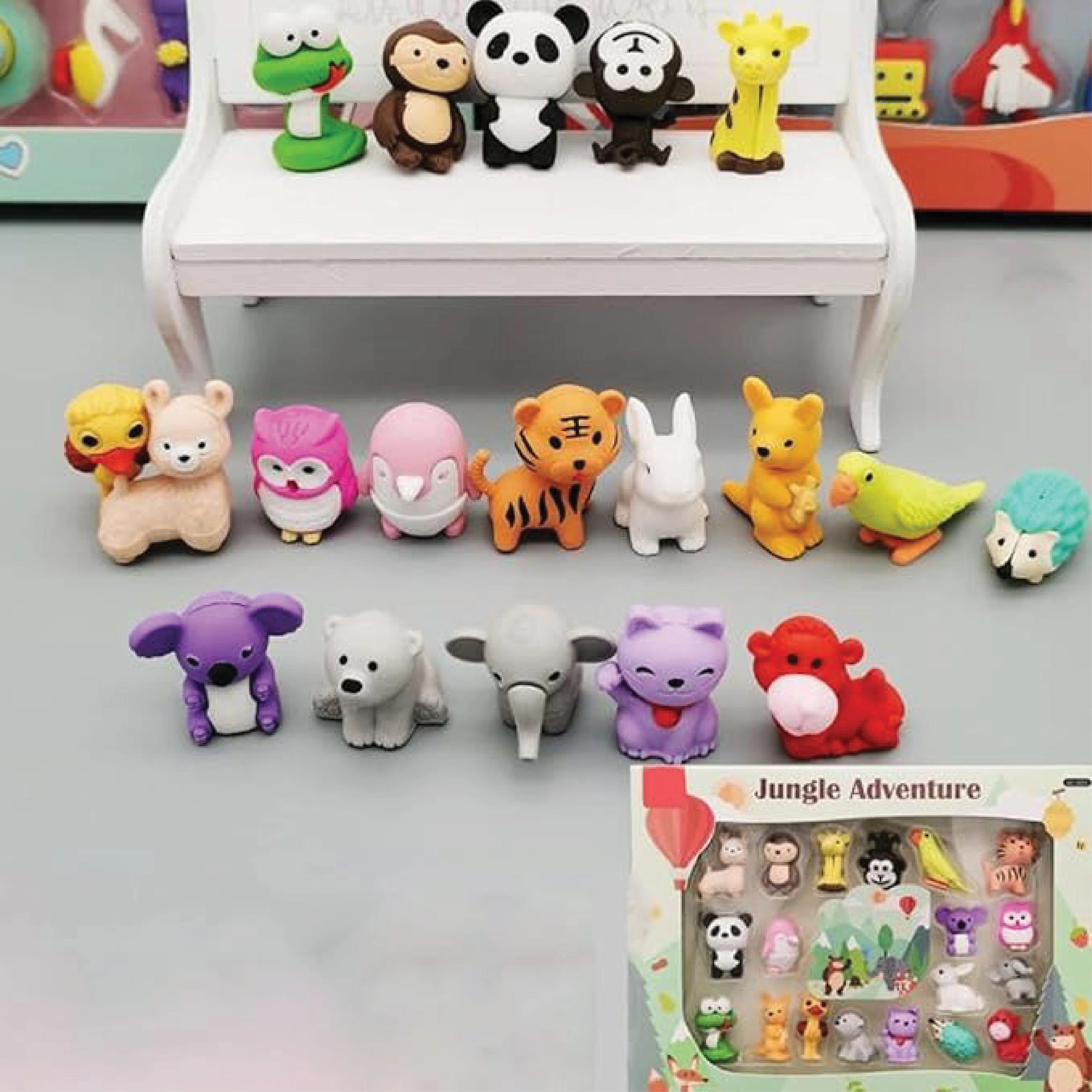 BYTERT 3D Animal Pencil Erasers - 19 Pcs Sea Animal Set