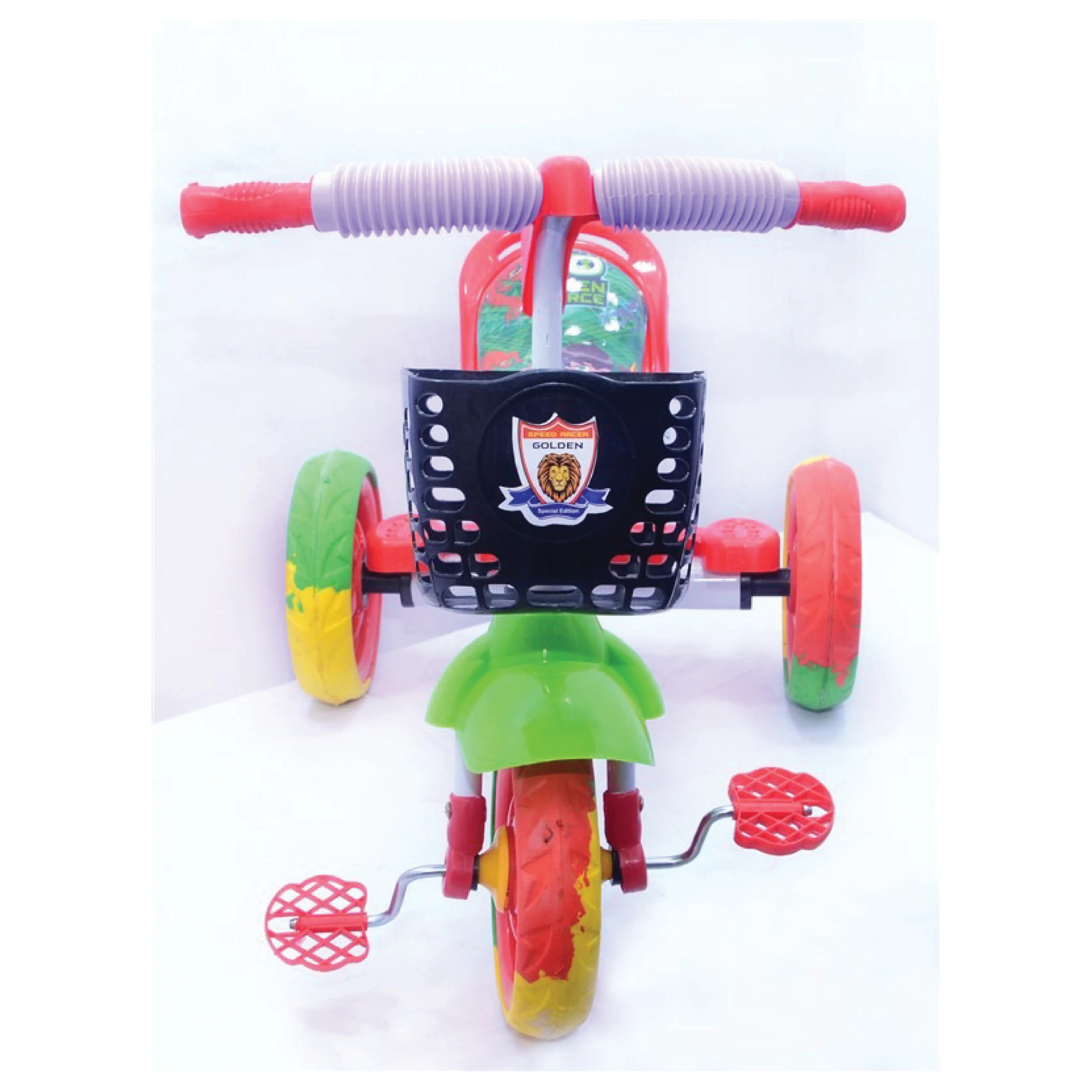 2-in-1 Red Tricycle for Kids - Riding and Standing Fun