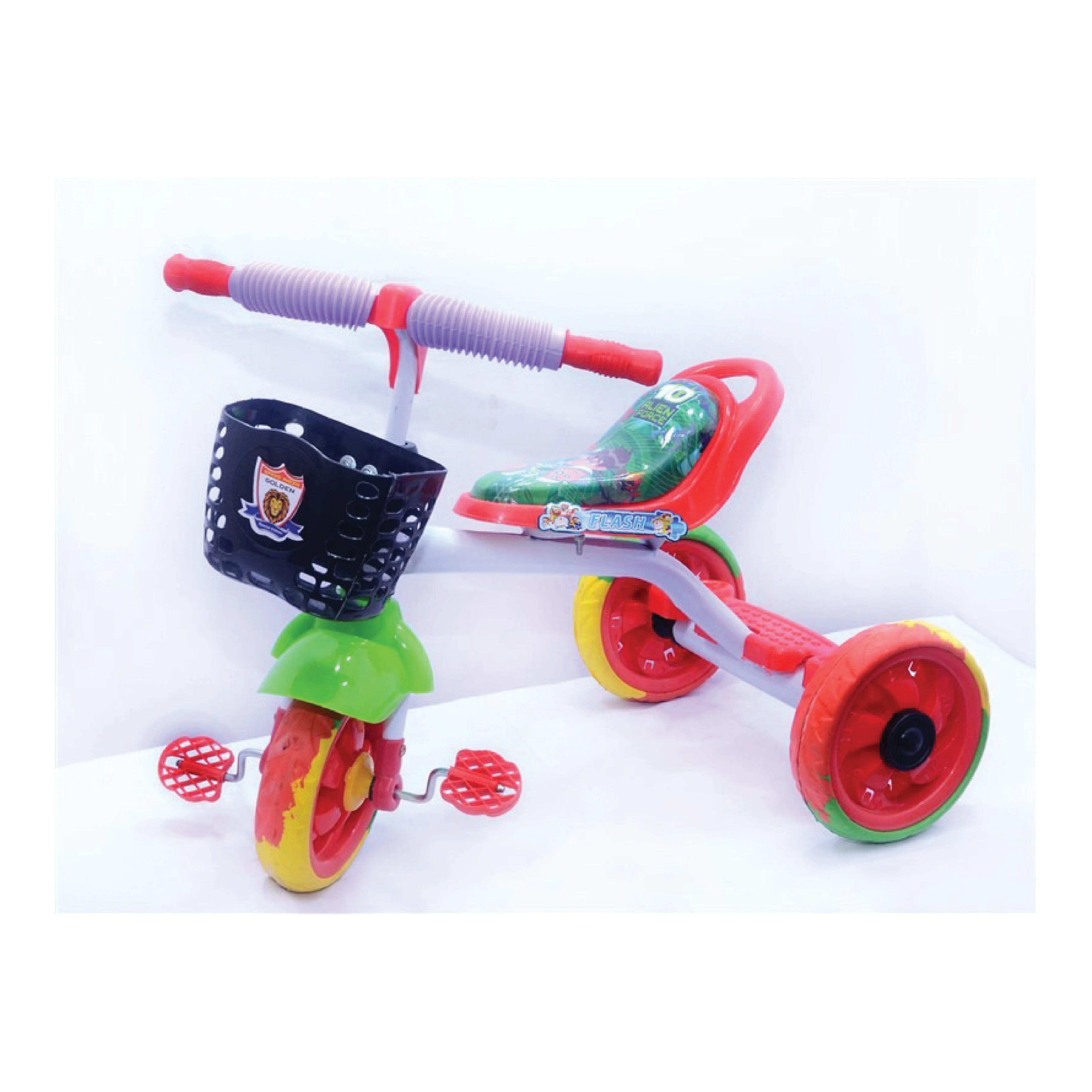 2-in-1 Red Tricycle for Kids - Riding and Standing Fun