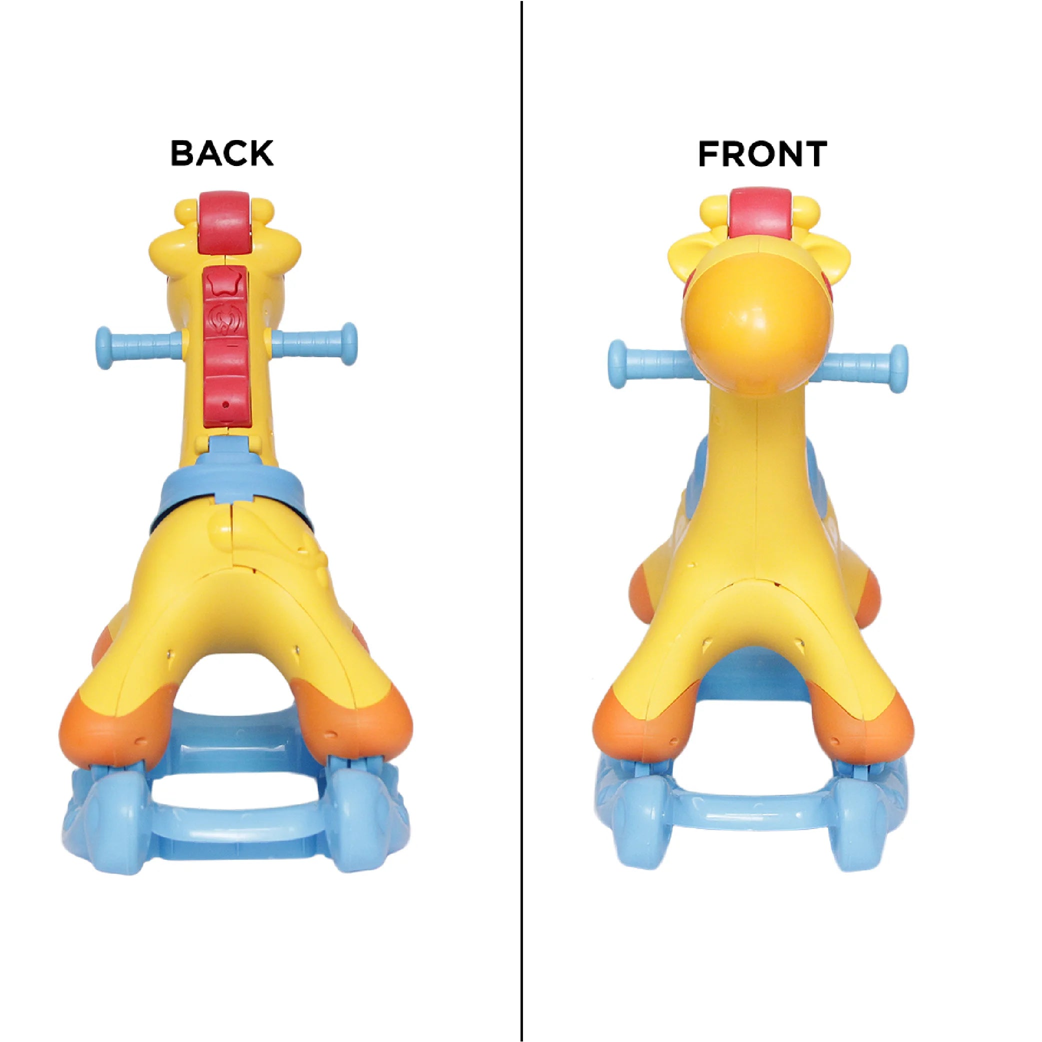 2-in-1 Rocking Ride-On Giraffe with Melody, Music & Lights