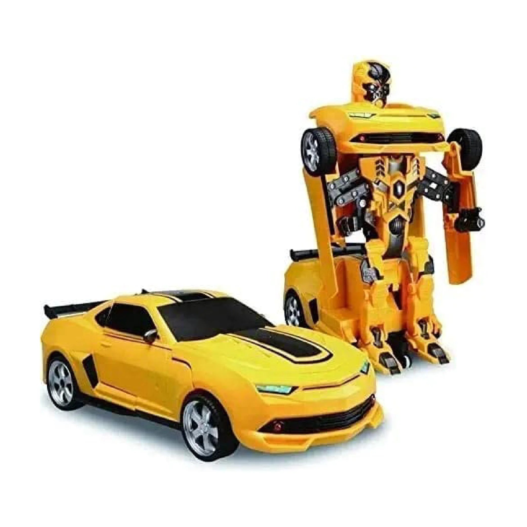 2-in-1 Transform Robot Car Toy with Sound (Yellow)