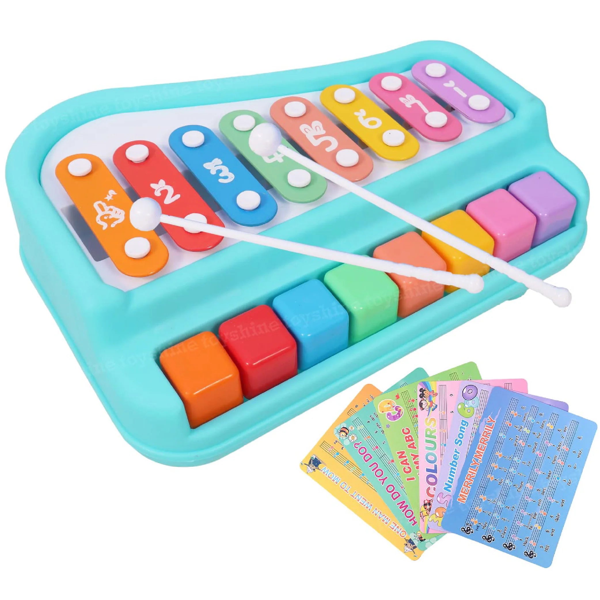 2 in 1 Xylophone with Musical Piano