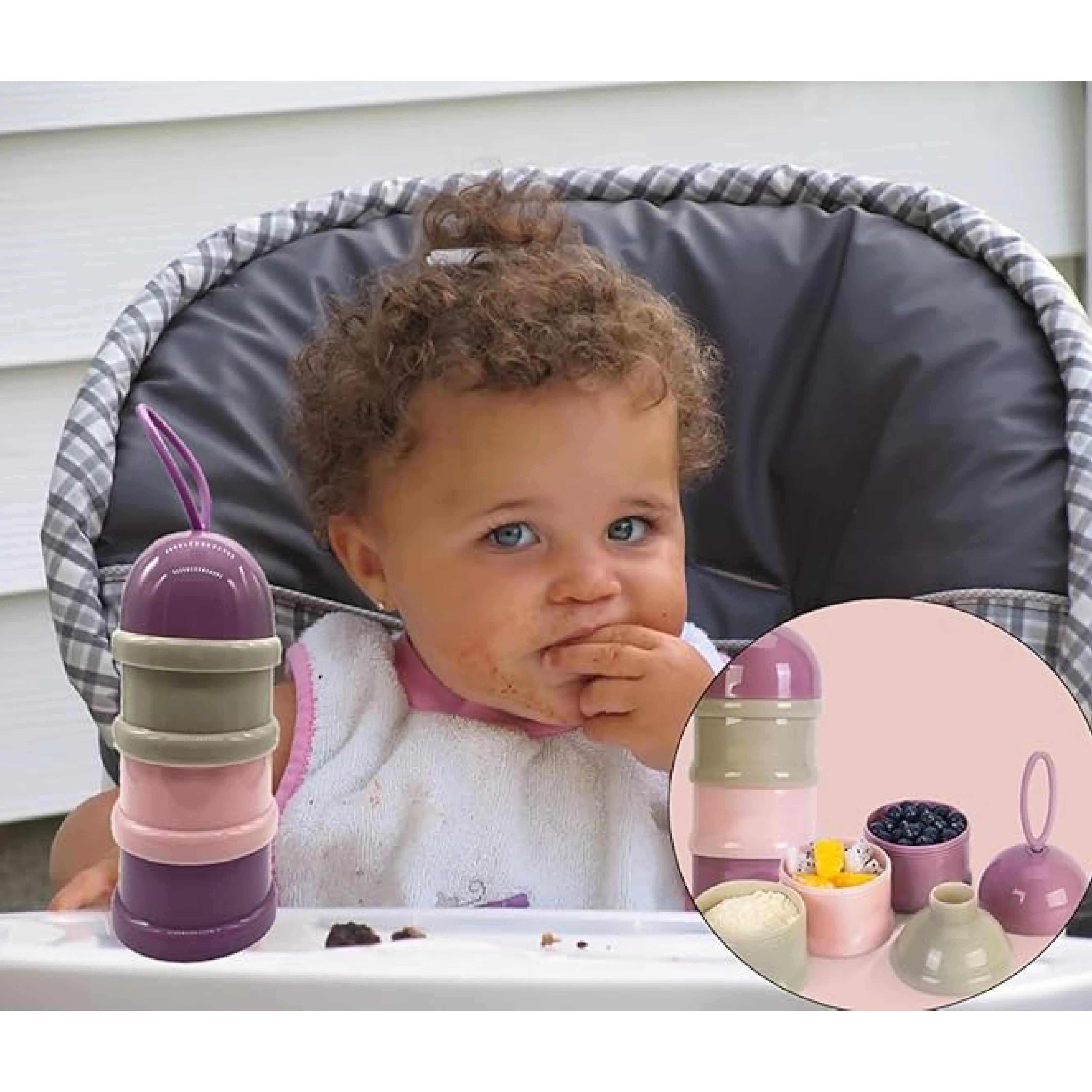 3-Layer Bear Portable Baby Food & Snack Storage