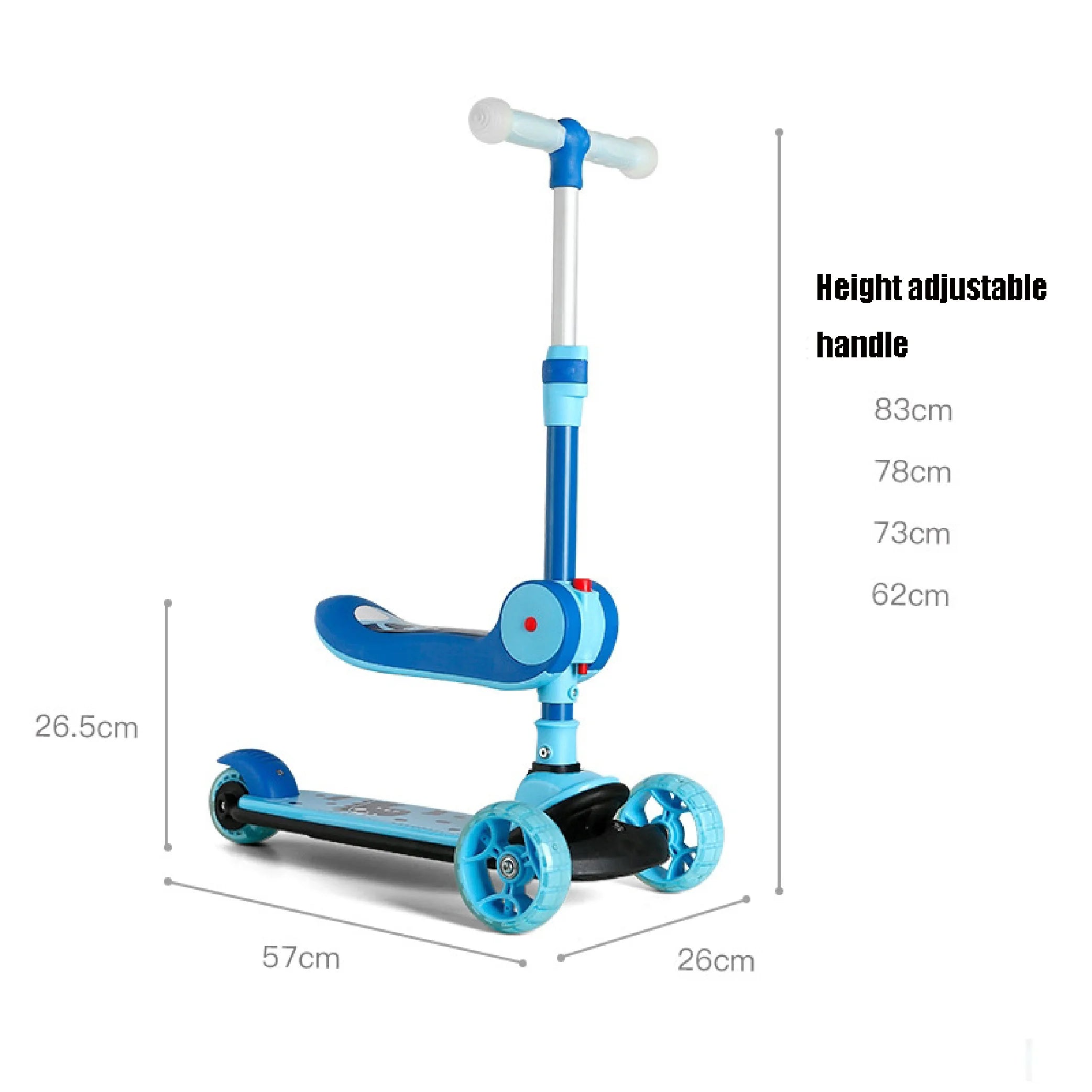 Blue Toddler Scooter - 3-Wheel Ride-On with Seat for Kids!