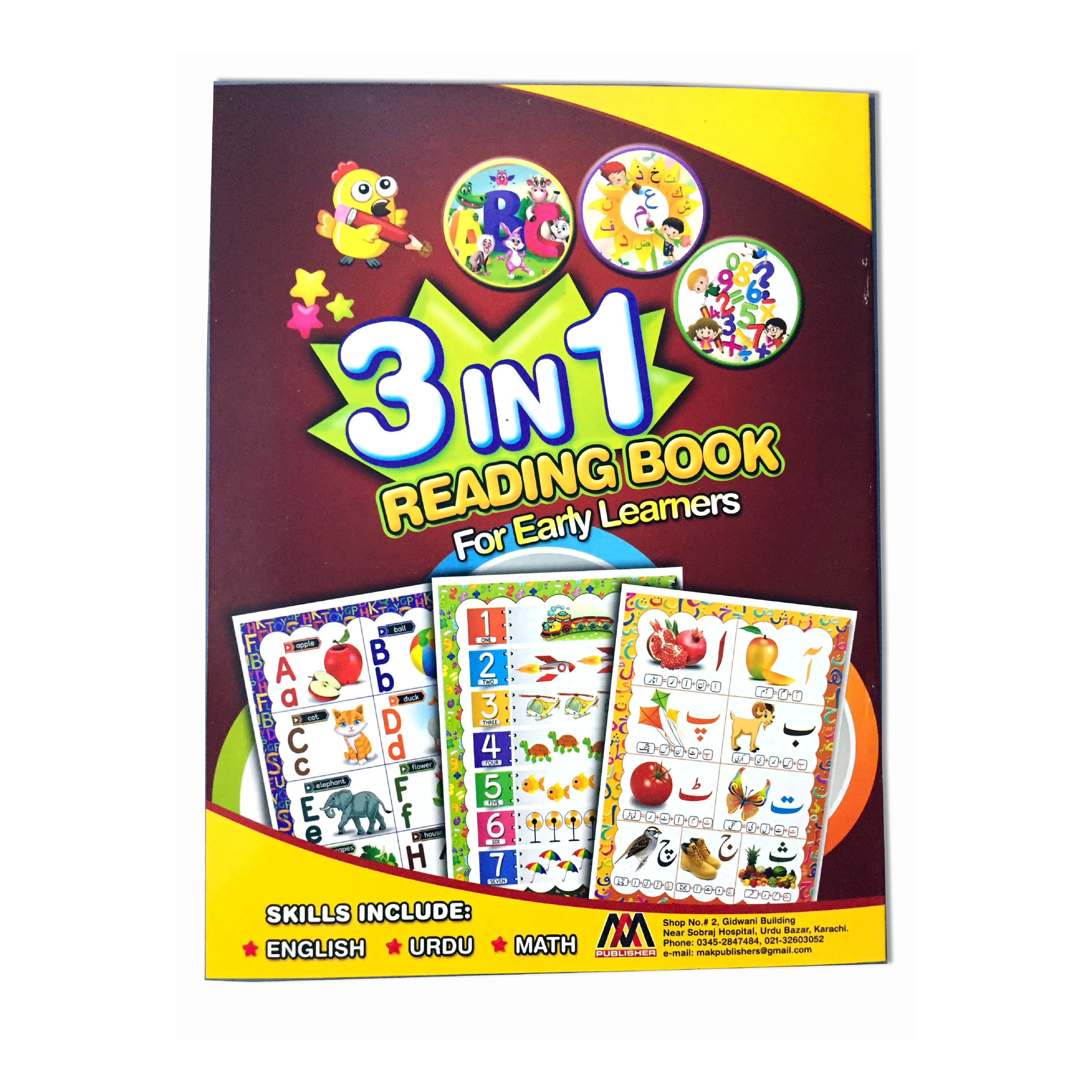 3-in-1 Early Learning Reading Book for Toddlers and Preschoolers