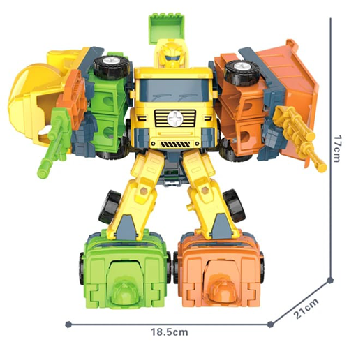 3-in-1 Transforming Construction Robot Toy for Kids