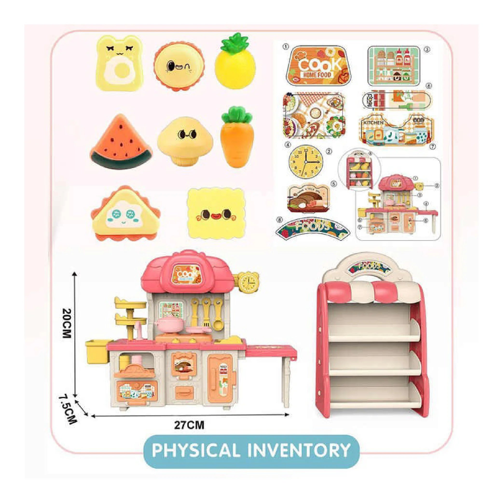 Kids Kitchen Set – 32-Piece Cooking Toy Set for Imaginative Play