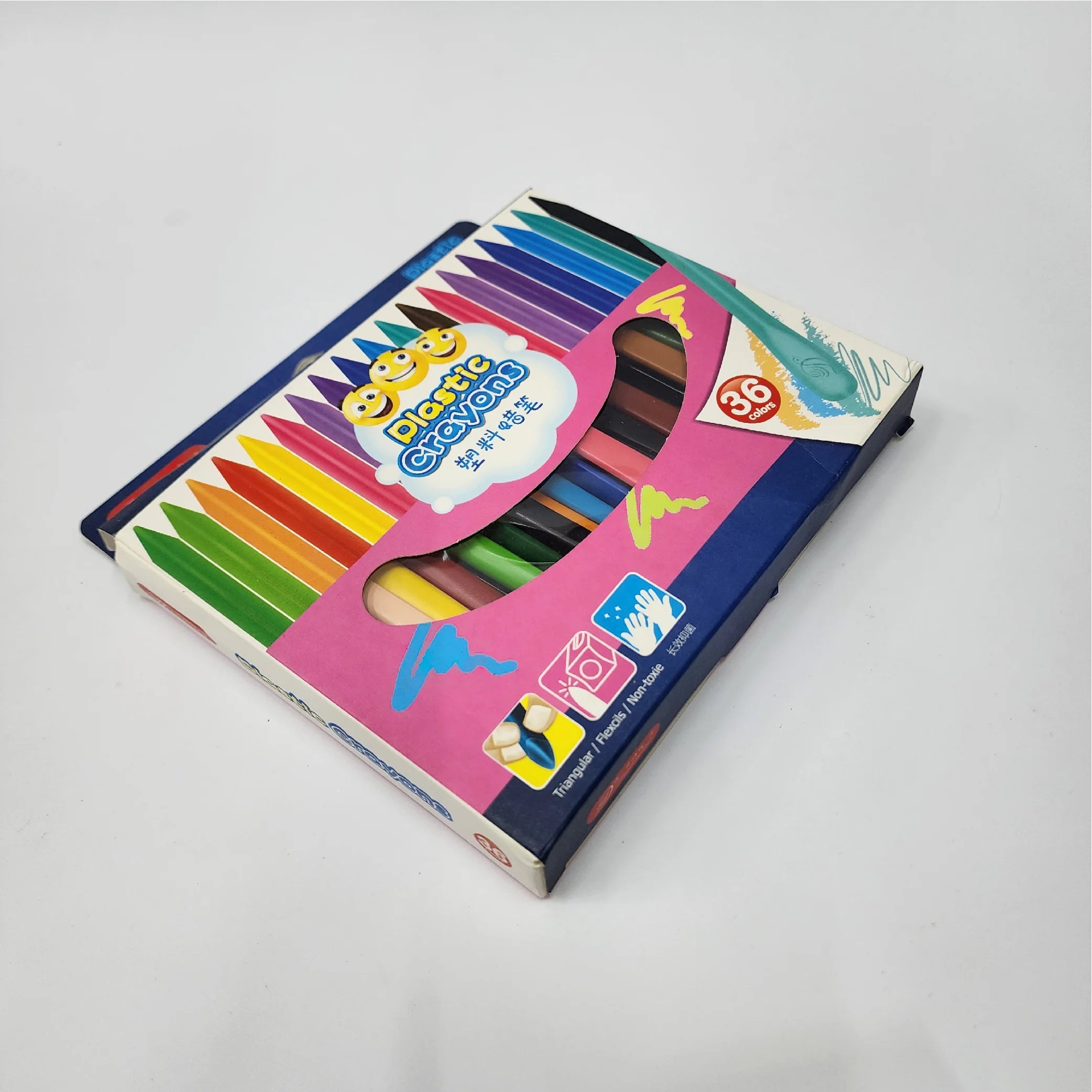 36-Color Plastic Crayon Set