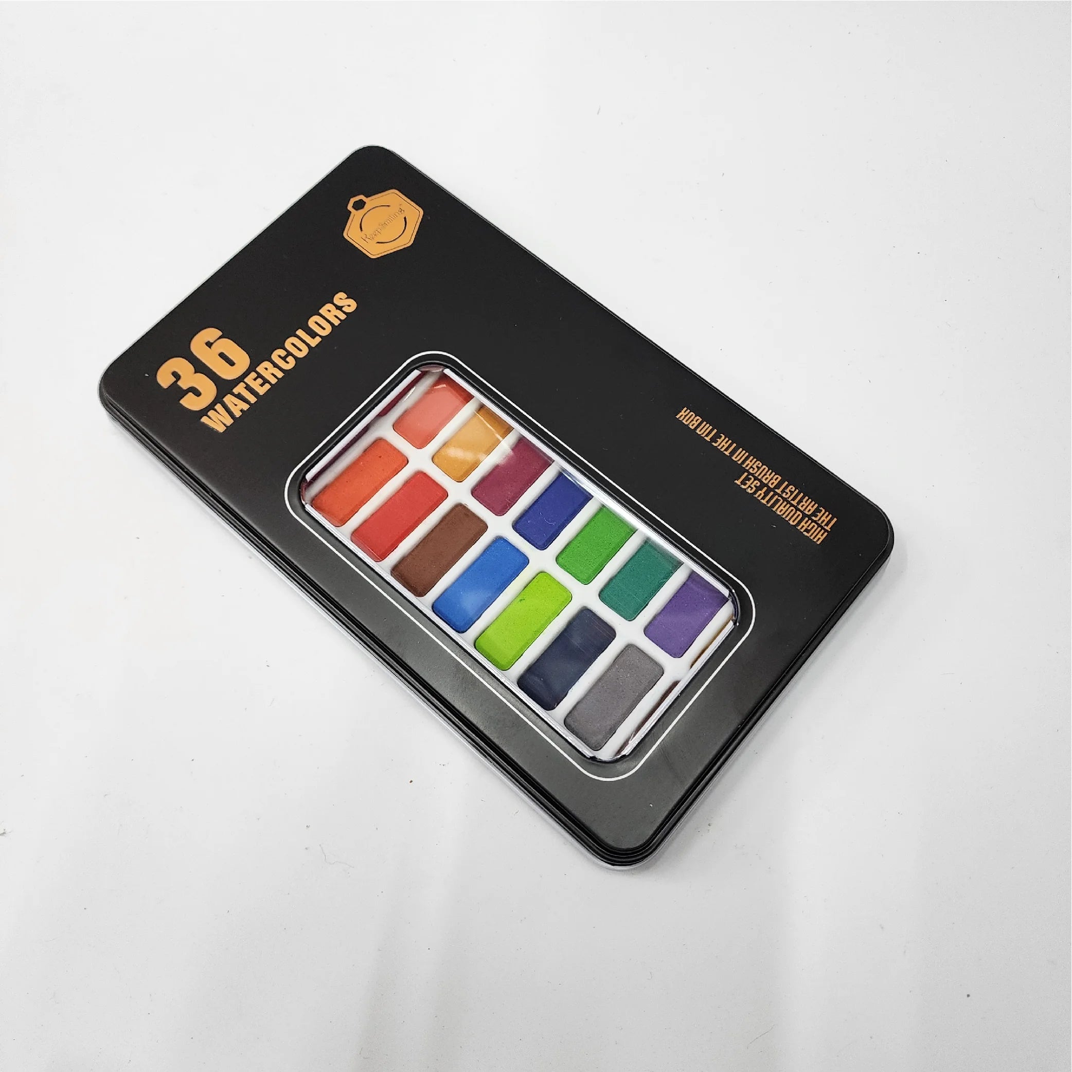36 Water Colours with Artist Brush in Tin Box