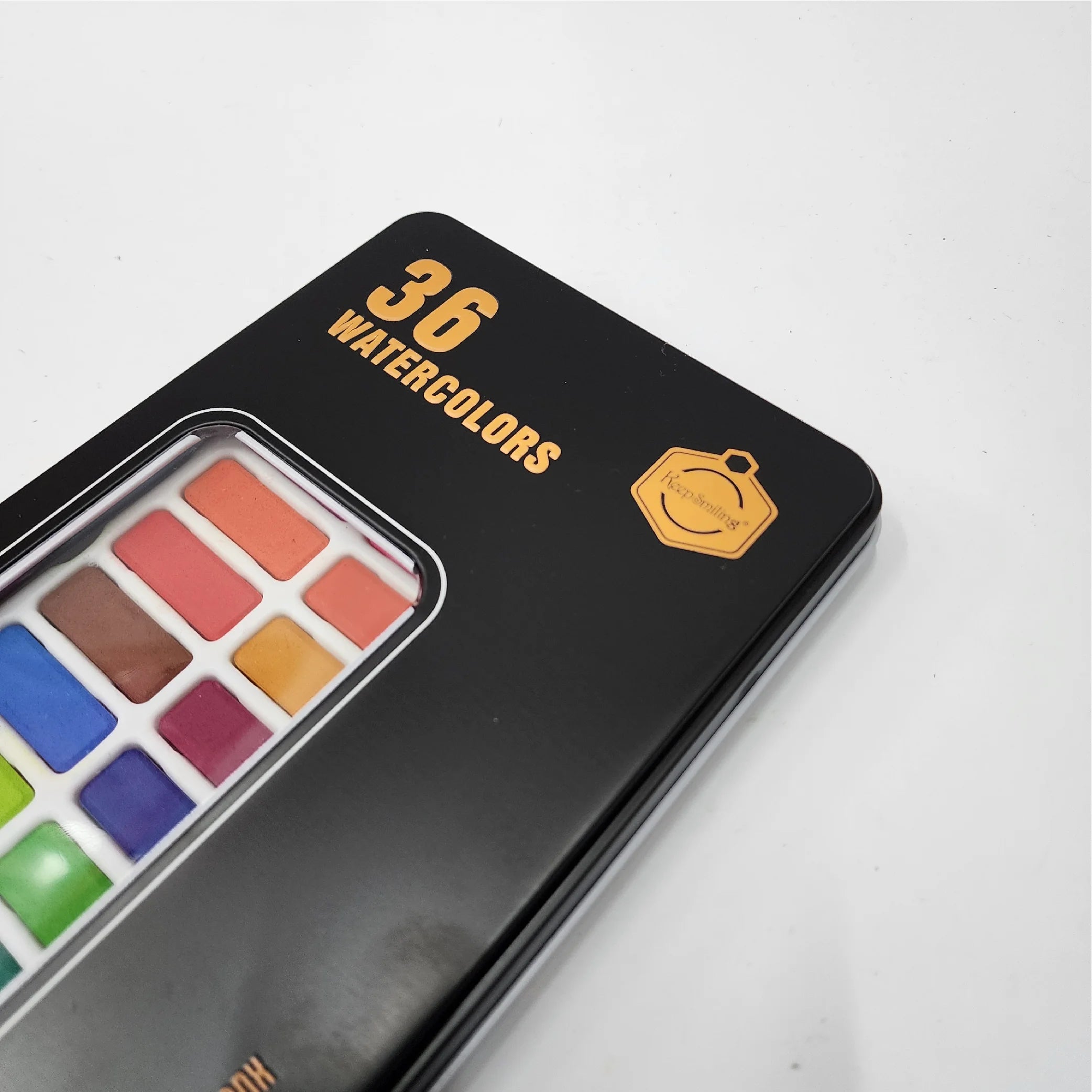 36 Water Colours with Artist Brush in Tin Box