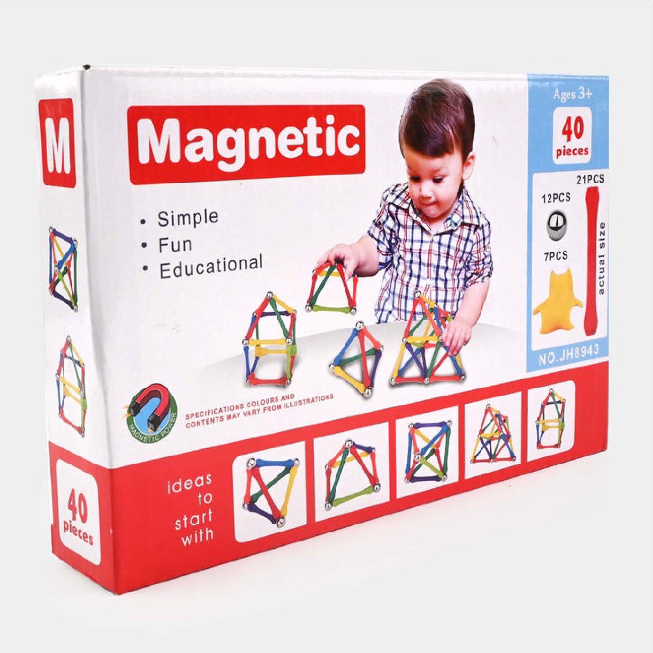 40-Piece Magnetic Building Set for Kids – Educational STEM Construction Kit