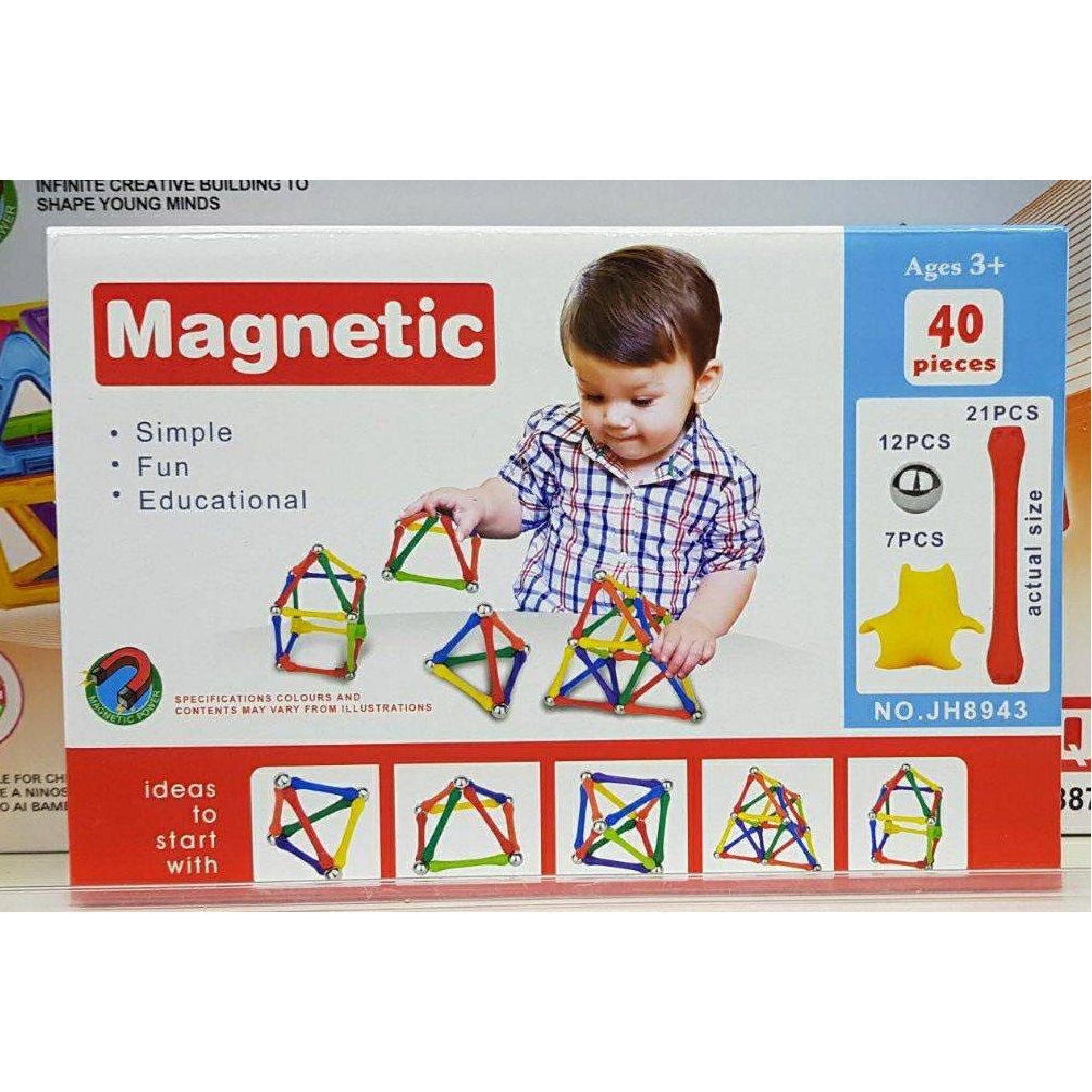 40-Piece Magnetic Building Set for Kids – Educational STEM Construction Kit