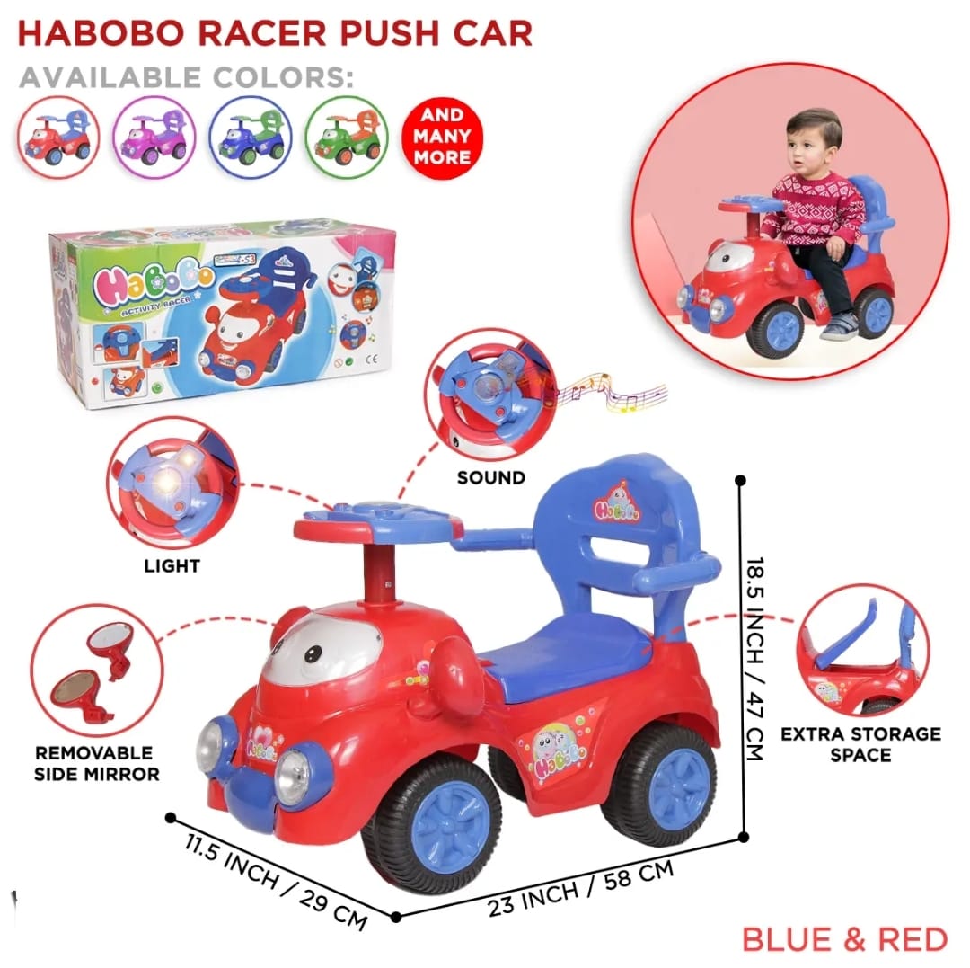 Habobo Racer Push Car - Ride-On Walking Car with Music for Toddlers