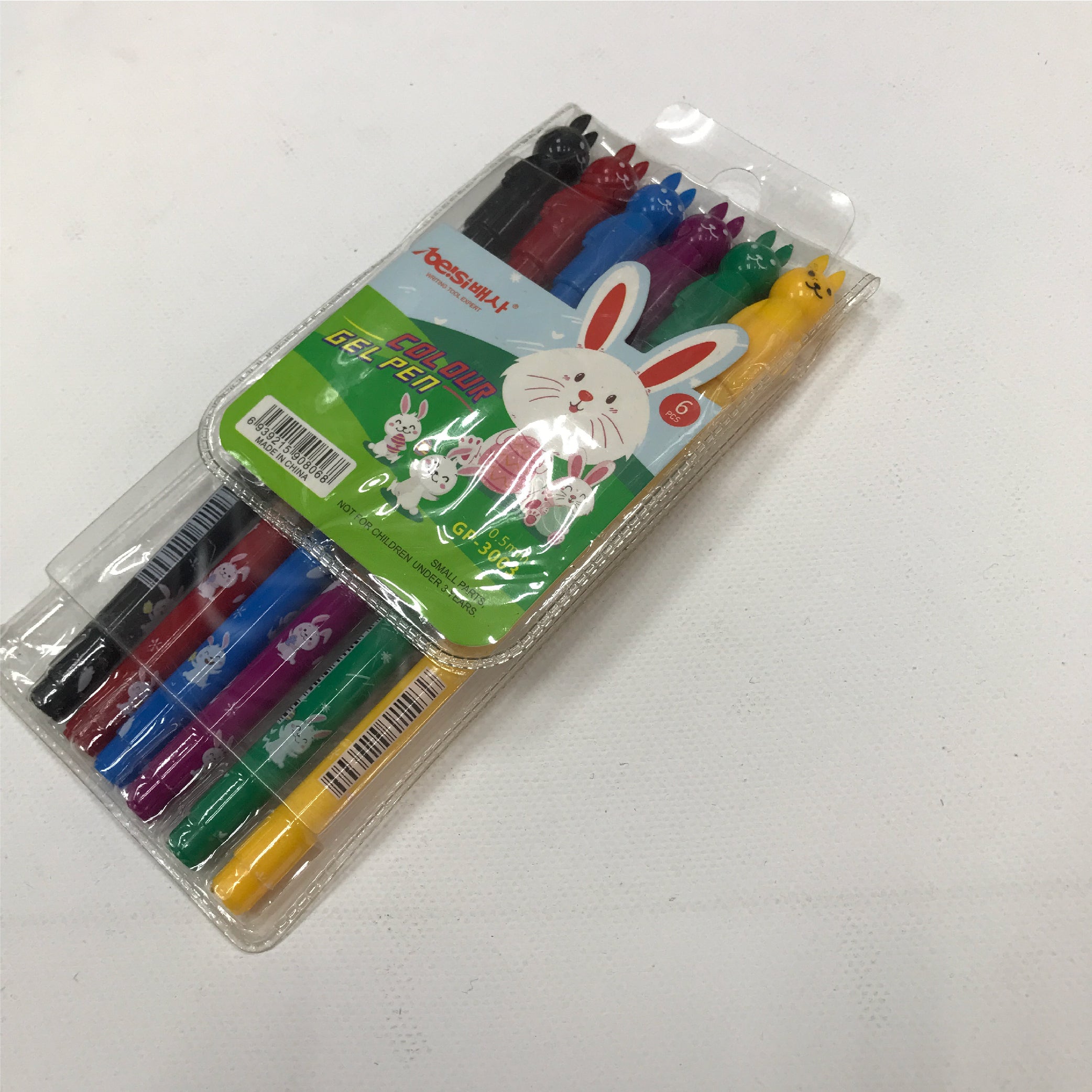 6-Color Bunny Gel Pen Set - Cute and Vibrant Writing Tools