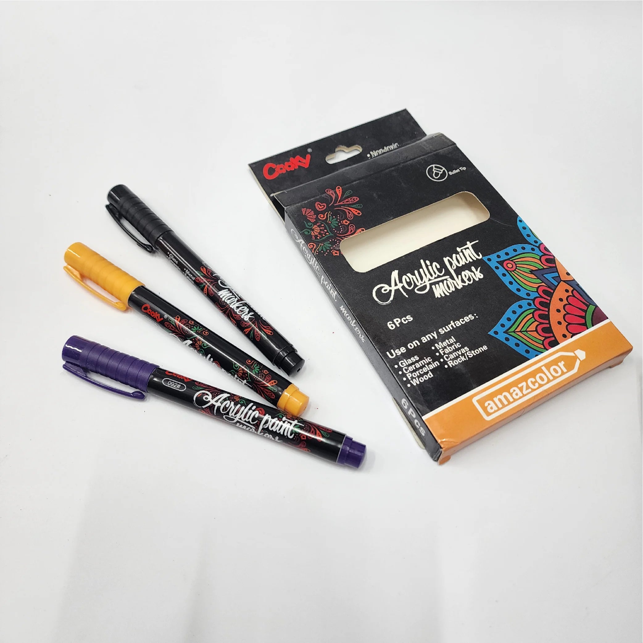 6-Piece Acrylic Paint Marker Set