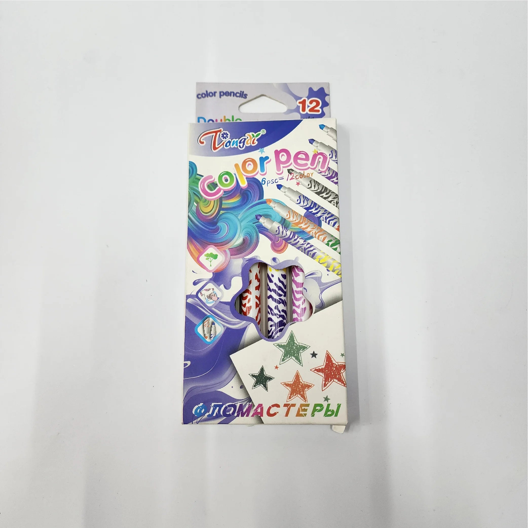6-Piece Color Pen Set with 12 Colors