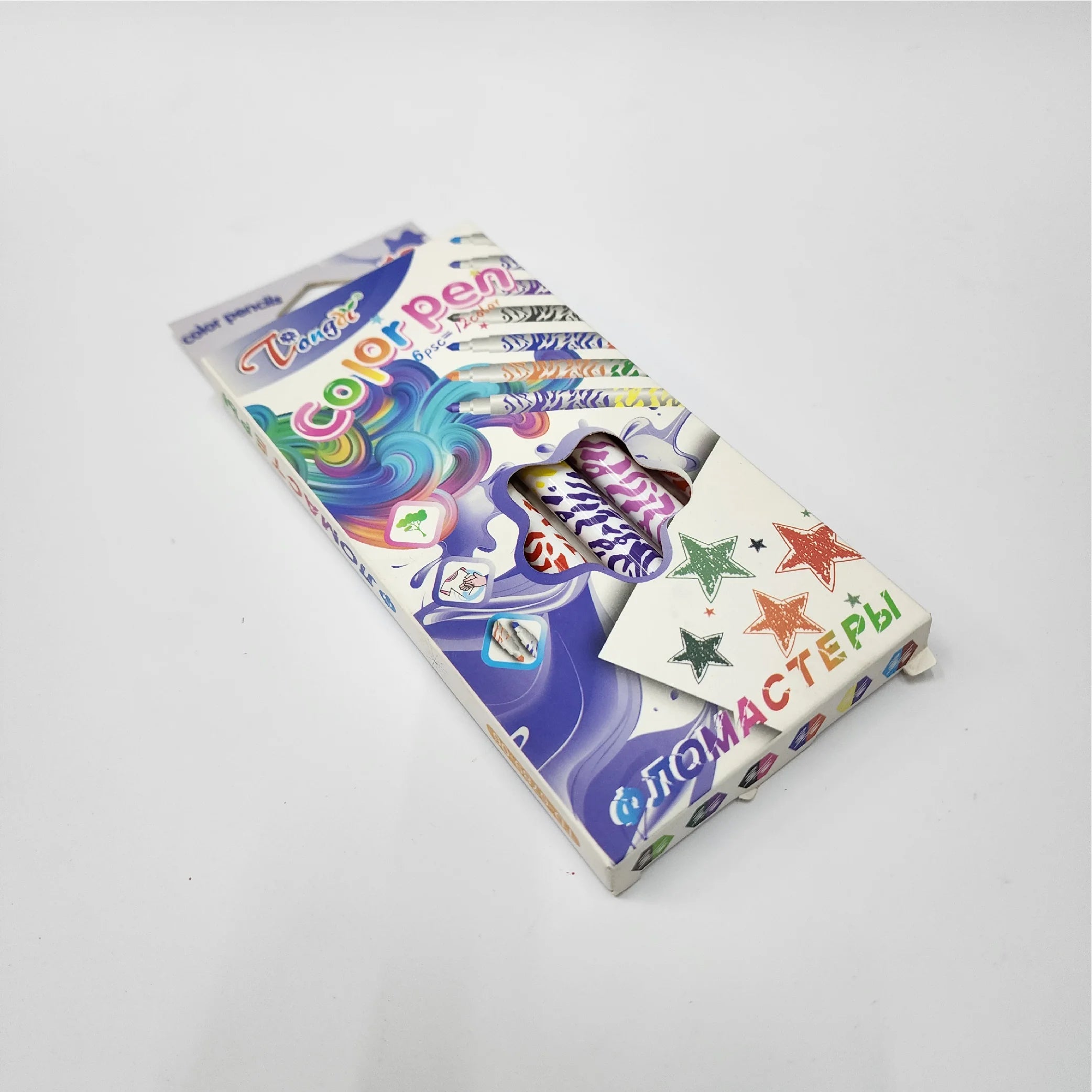 6-Piece Color Pen Set with 12 Colors
