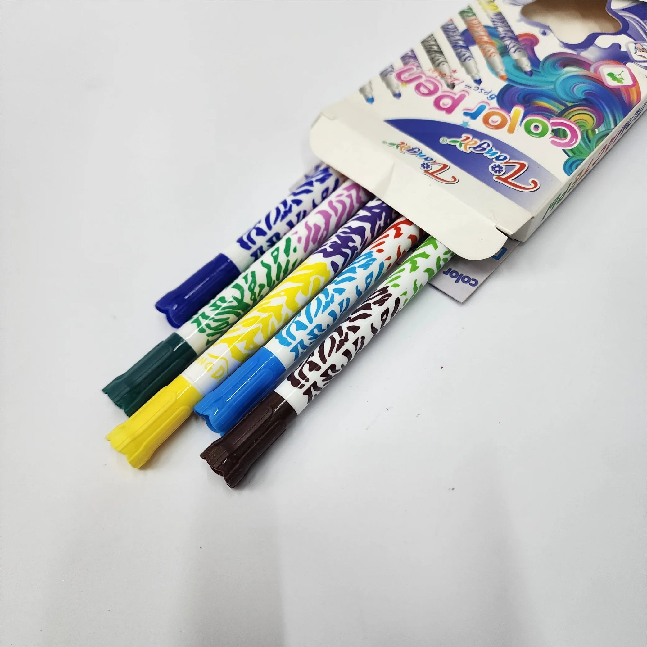 6-Piece Color Pen Set with 12 Colors
