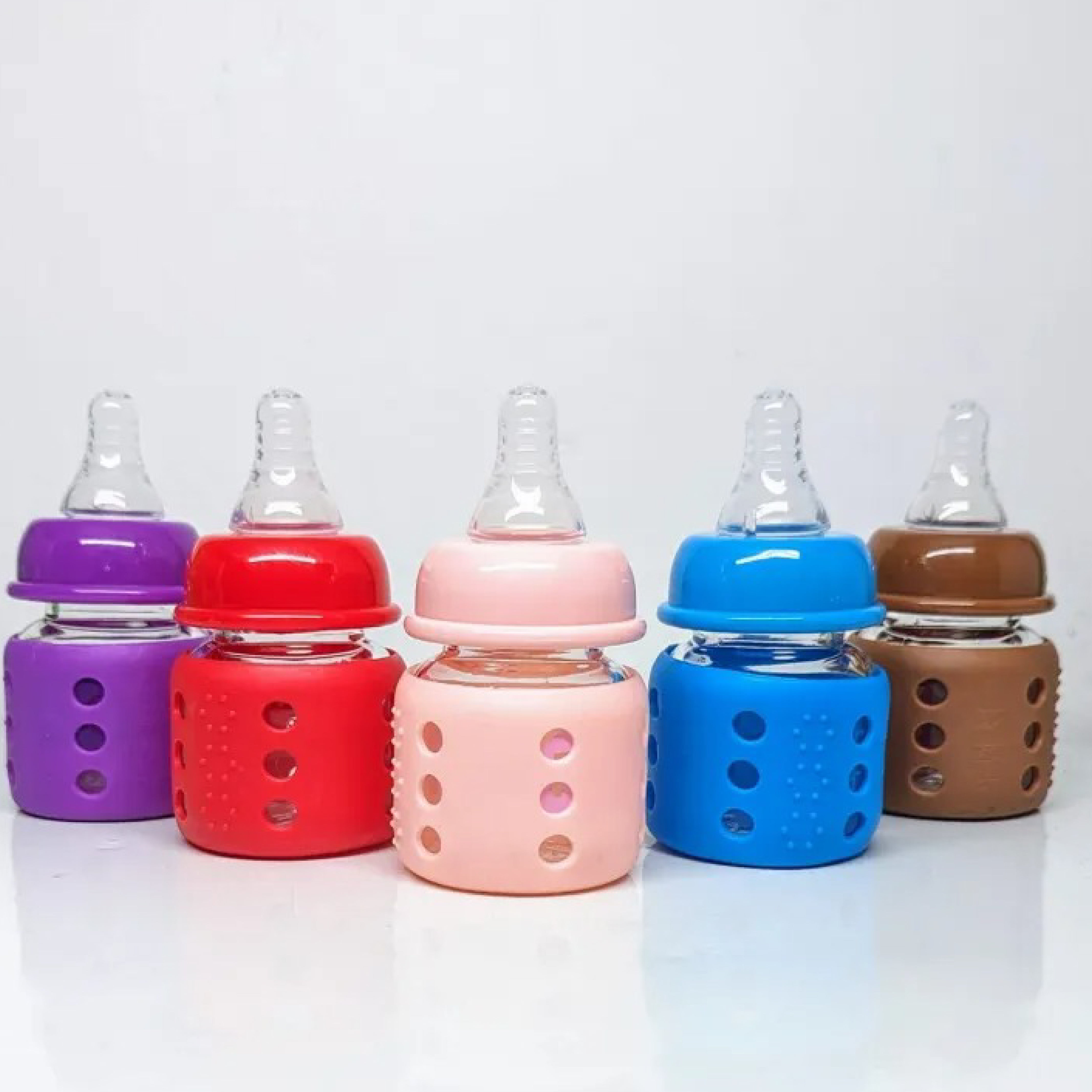 60ml Glass Baby Feeder with Silicone Cover – Newborn Essential