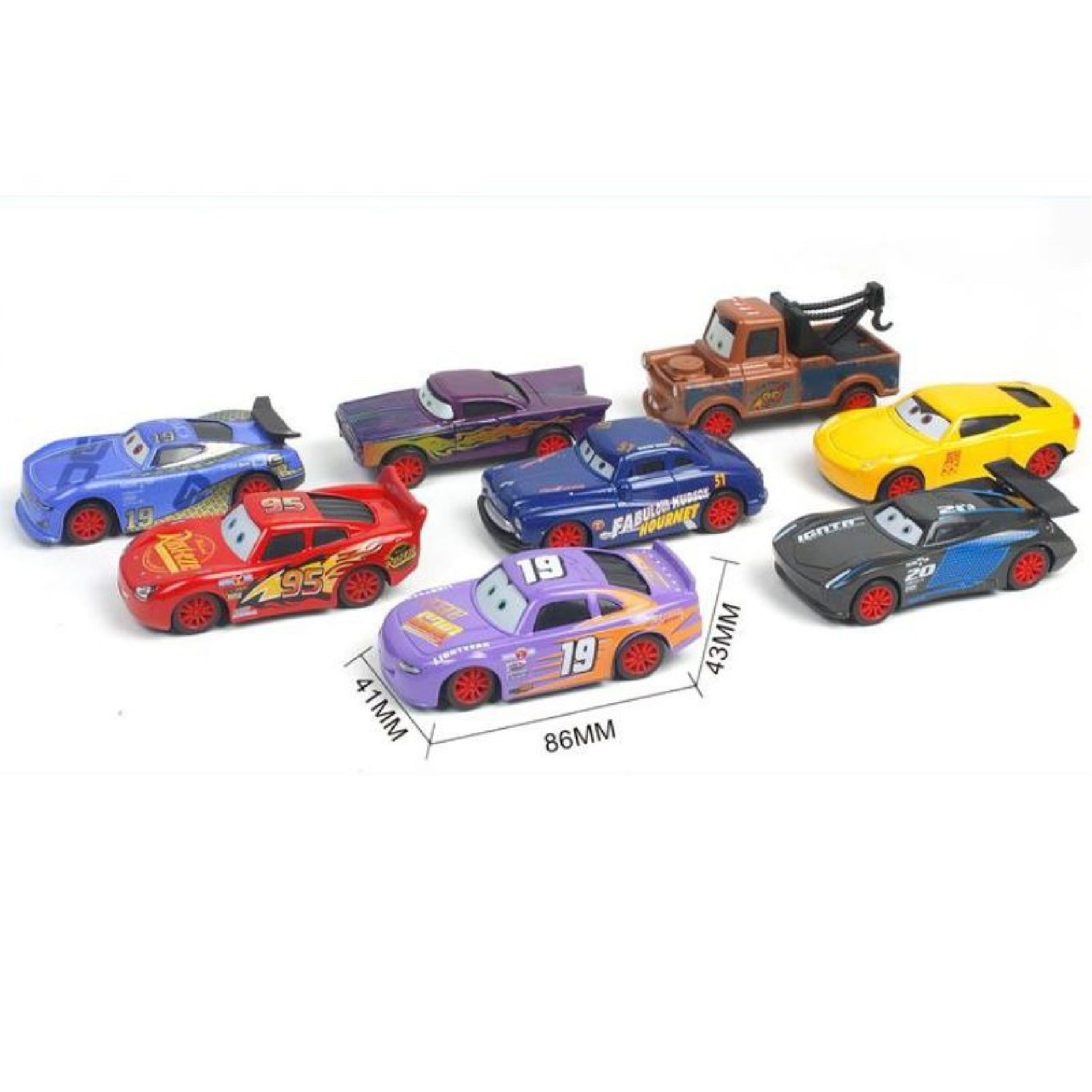 Disney Pixar Cars Die-Cast Vehicle Set - 6 Pack of Collectible Character Cars