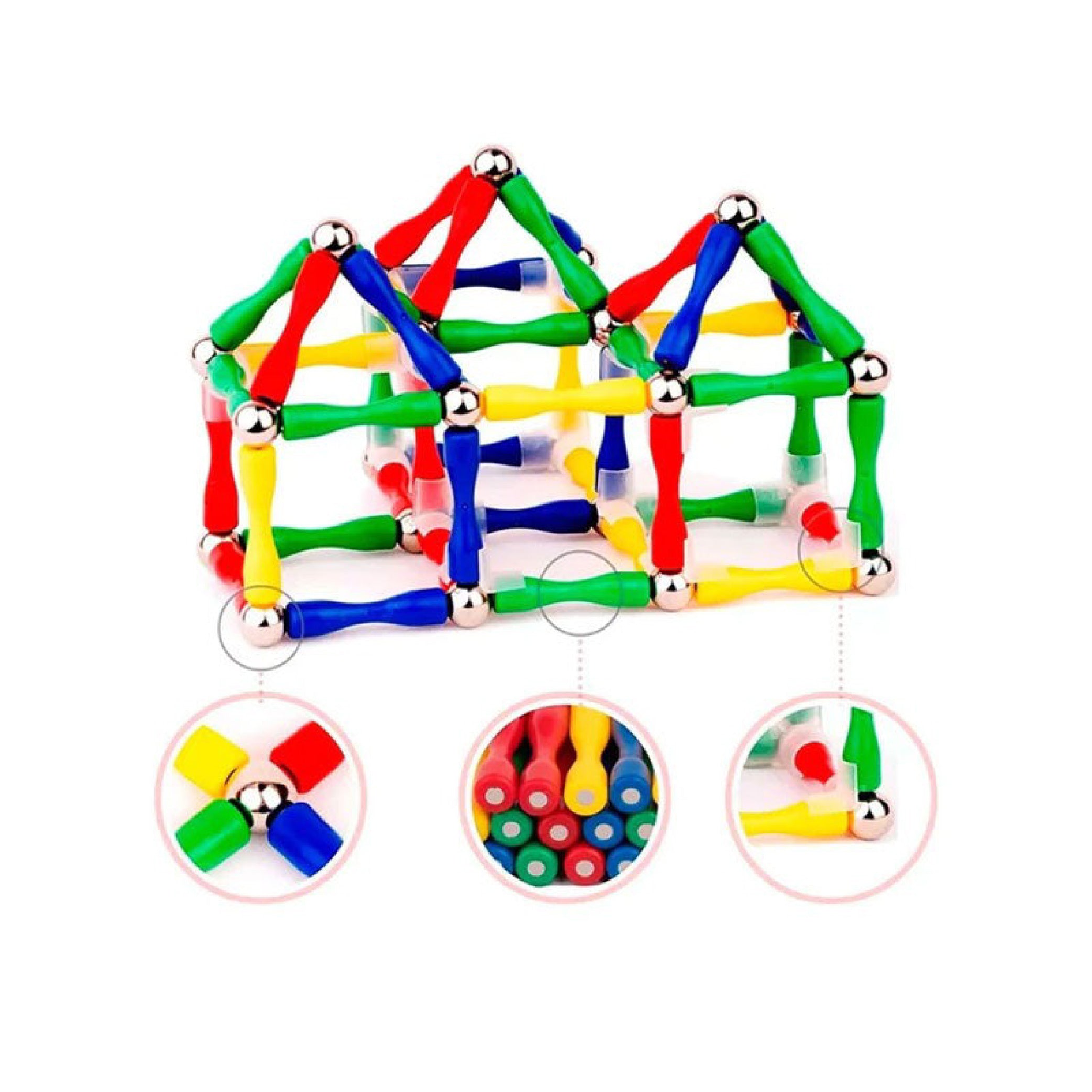 Magnetic Building Sticks Set – 90-Piece Educational Construction Kit for Kids