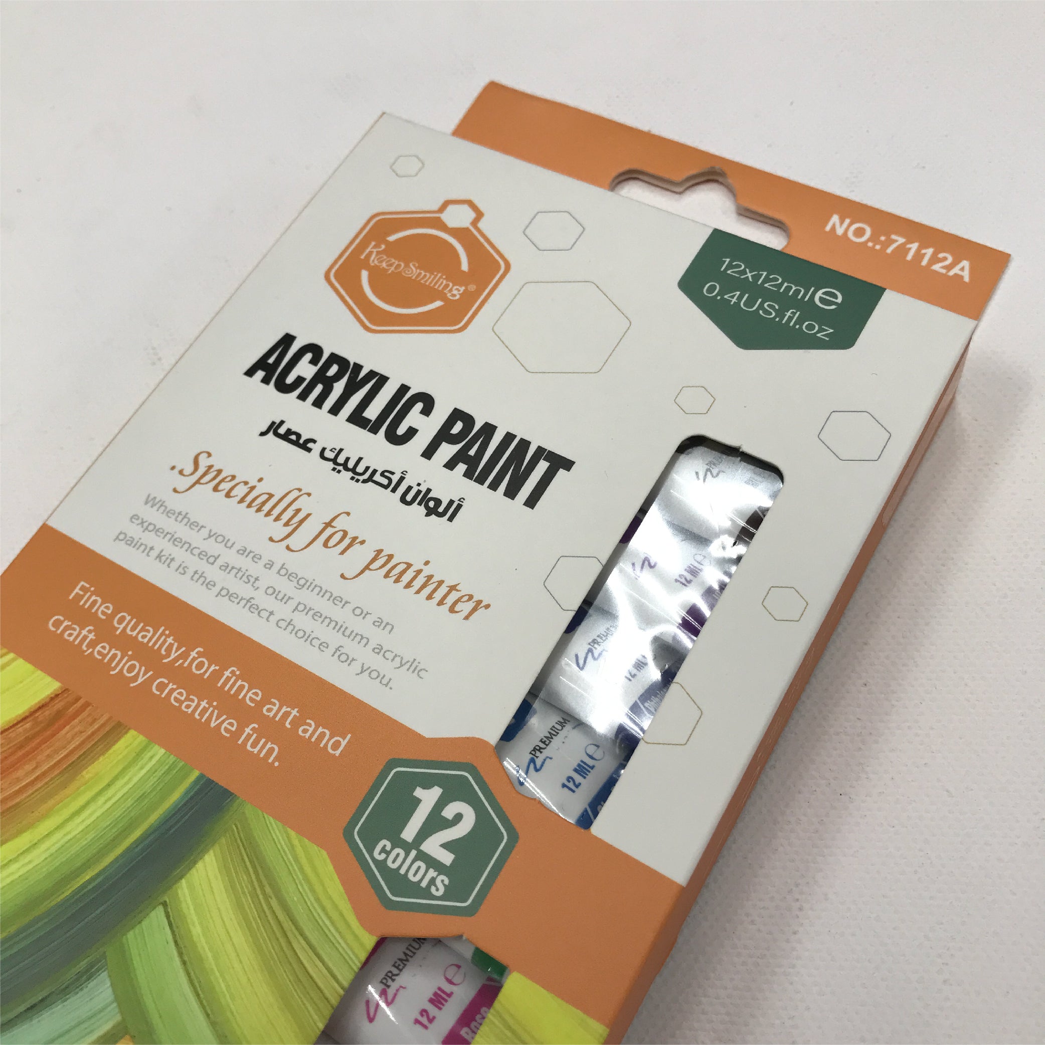 Acrylic Paint Set – 12 Vibrant Colors, 6ml Tubes