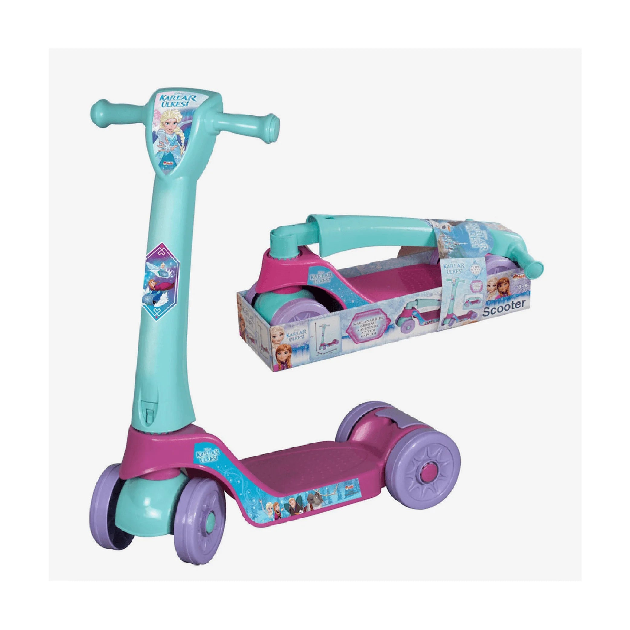 Fun 4-Wheel Scooter for Kids - Adjustable Height & Flashing Wheels!