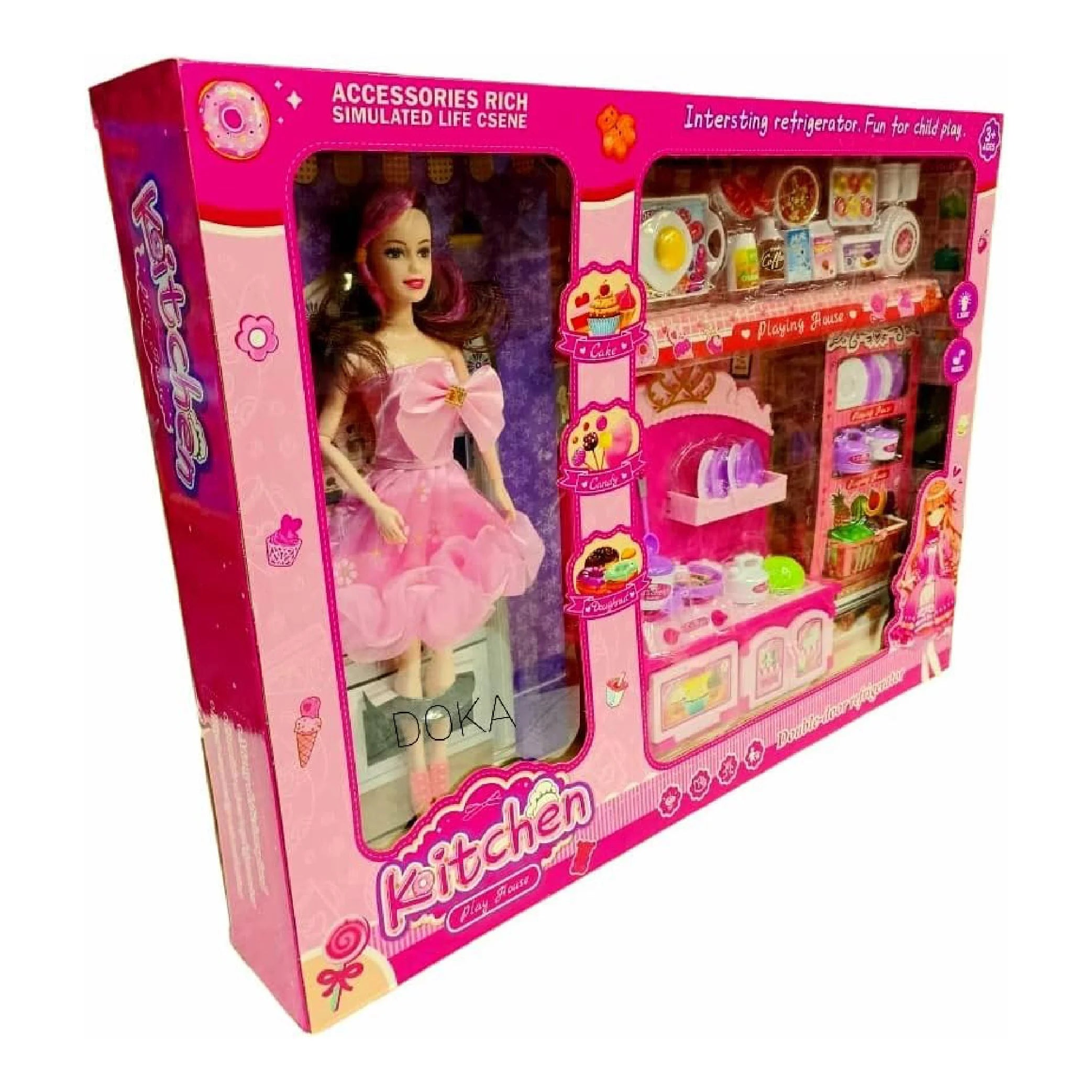 Adorable Doll with Kitchen Play Set - A World of Culinary Fun