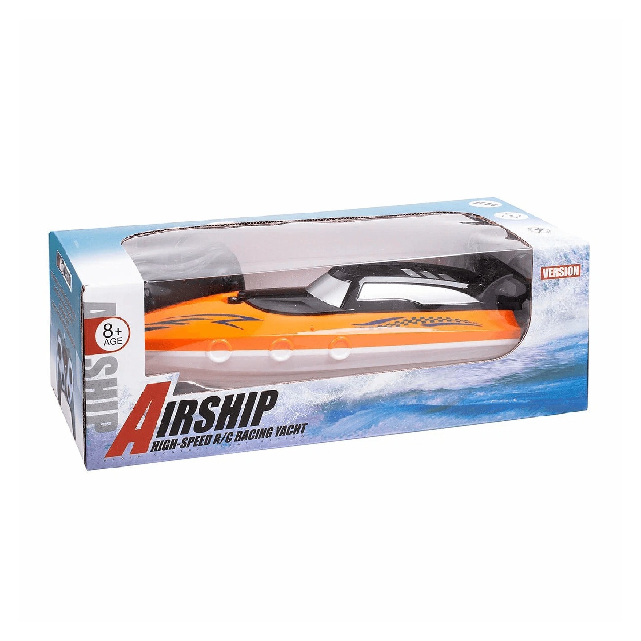 Airship High-Speed Remote Control Racing Yacht – 360° Rotating RC Boat for Kids