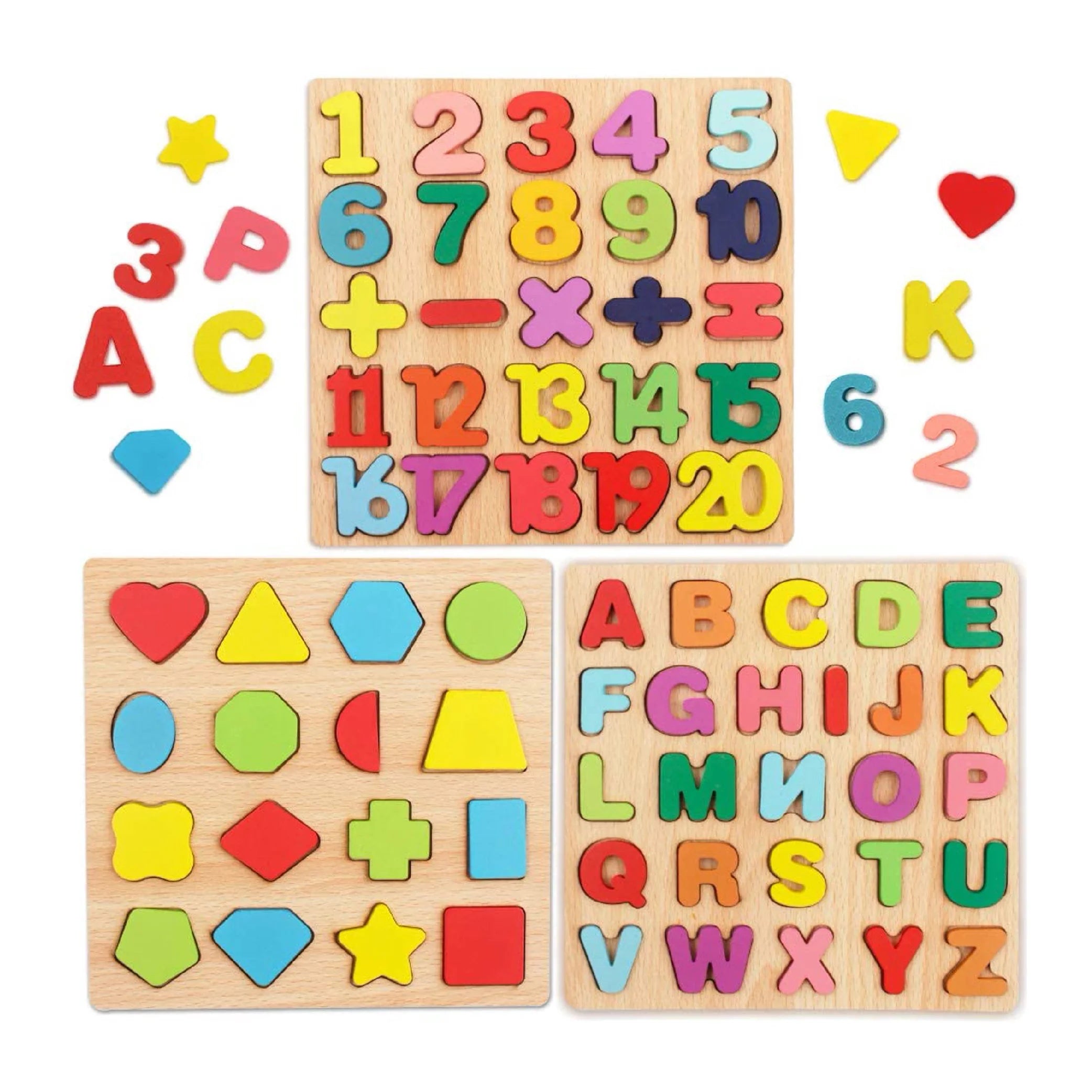 Wooden Alphabet Puzzle Board - Fun Educational Toy