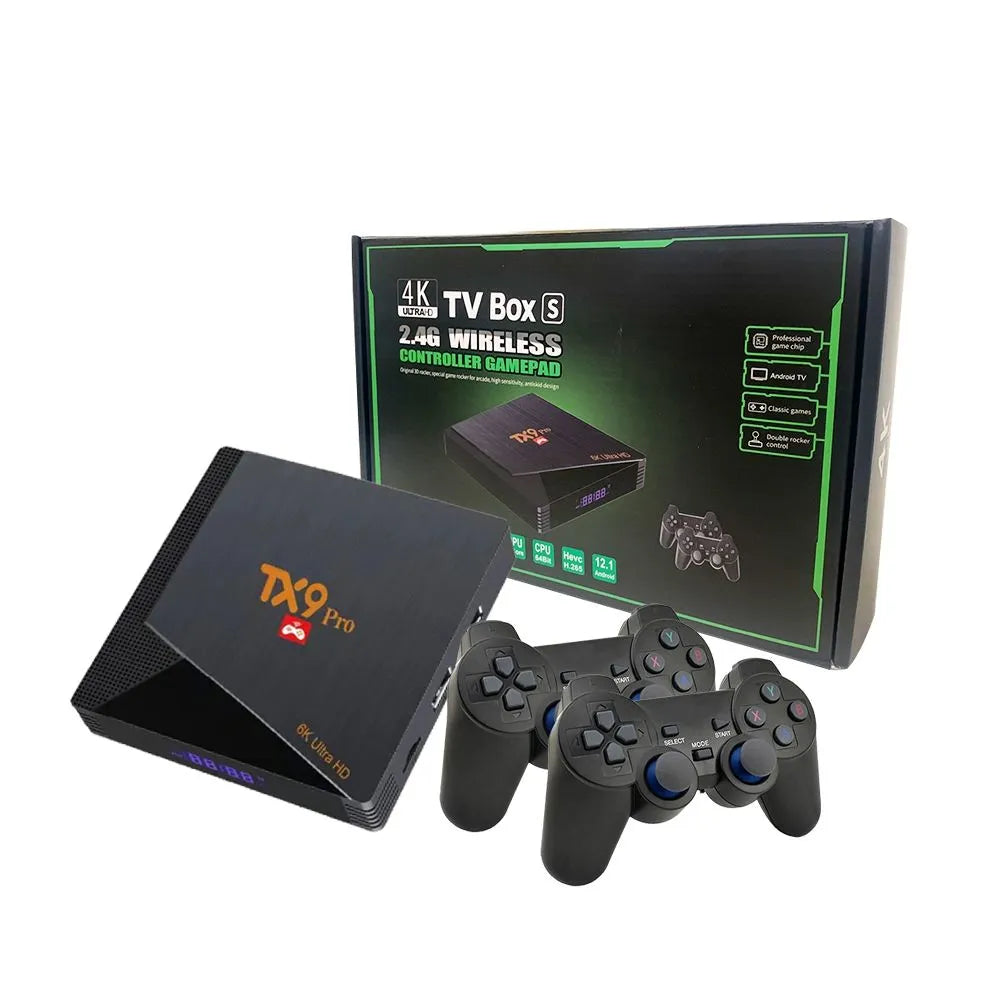 TX9 Pro TV box with two wireless game controllers - Android TX9 Pro TV Box – SmartToys.pk