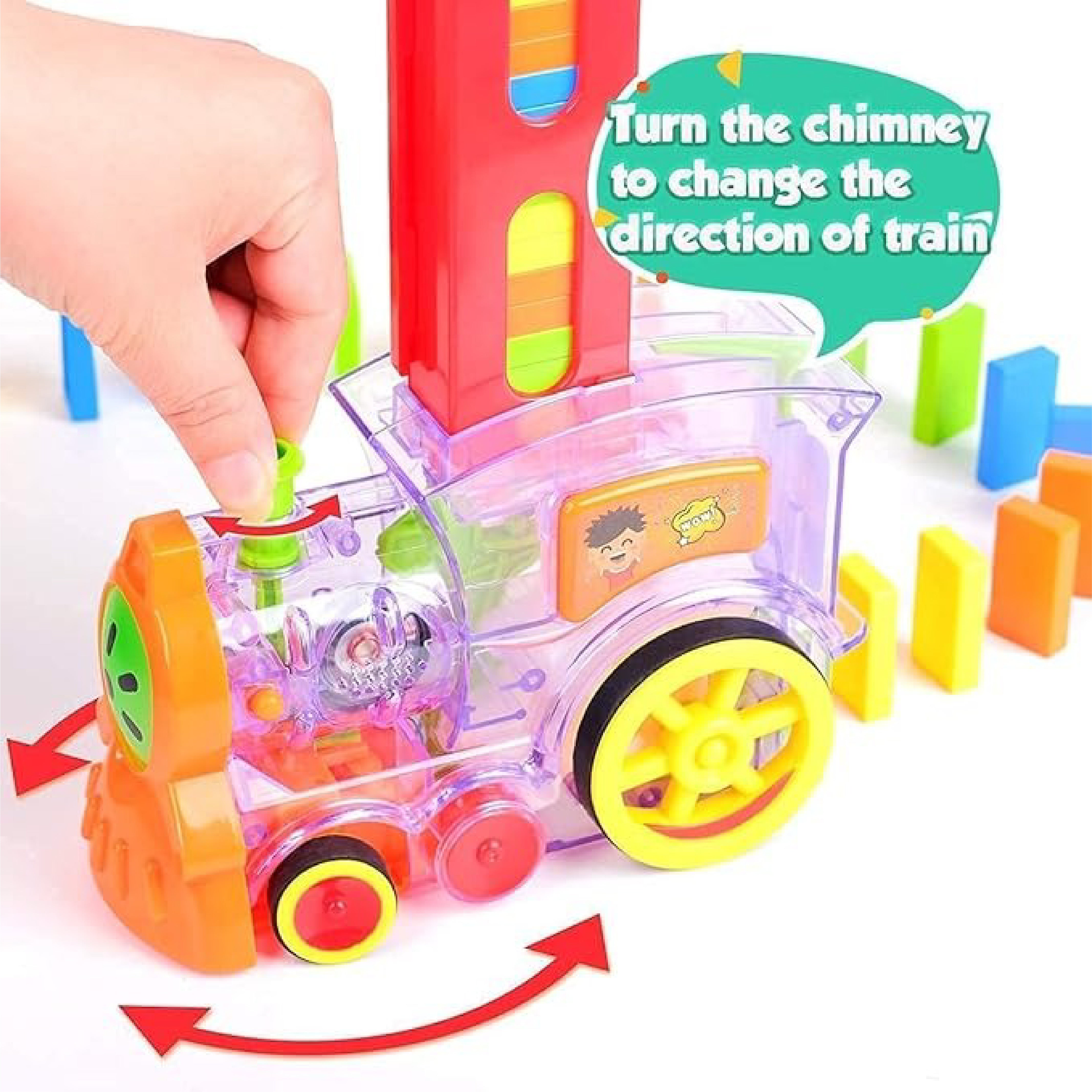 Domino Train 918 – Automatic Domino Laying Set with Sound & Light