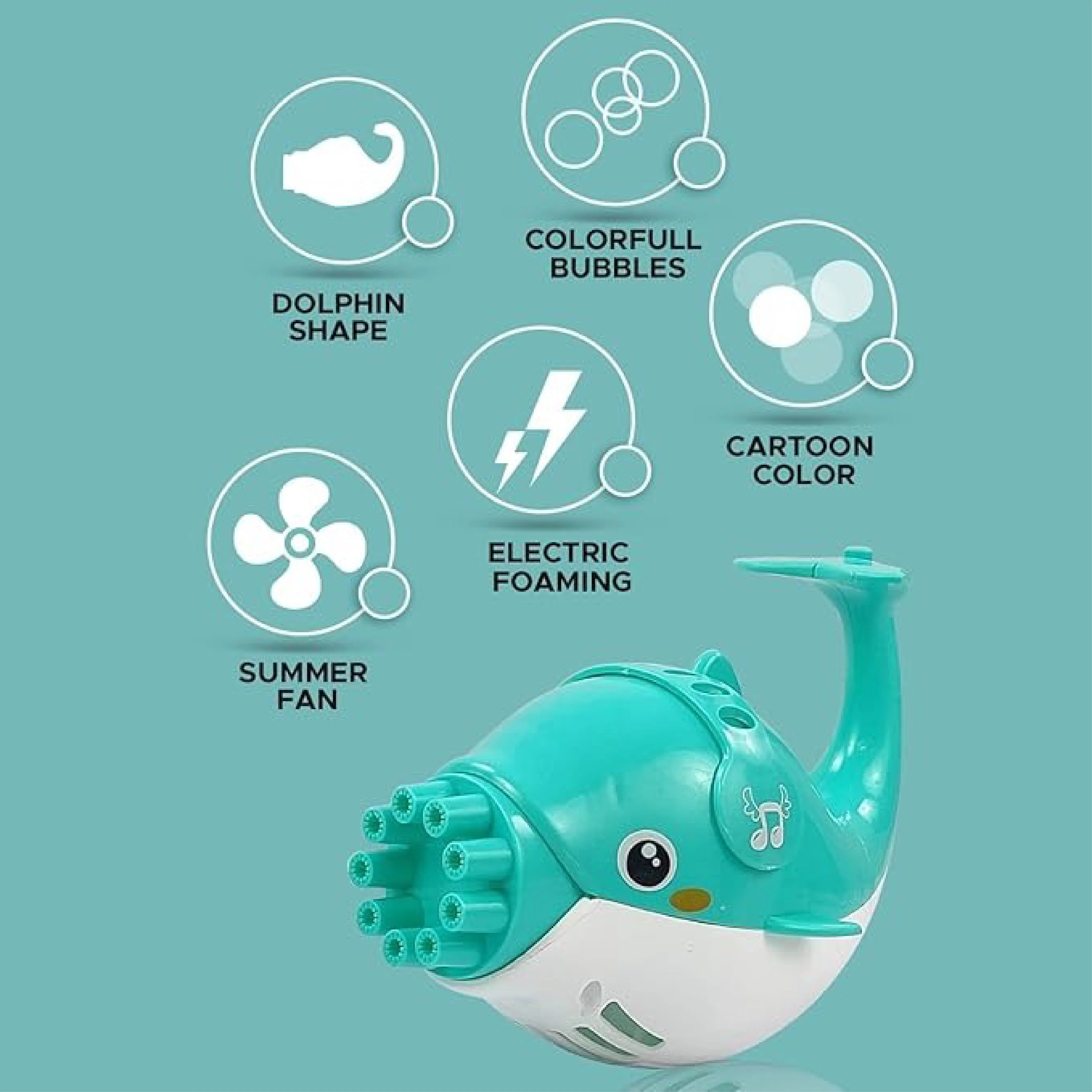 Dolphin Bubble Machine – Automatic Soap Bubble Maker for Kids