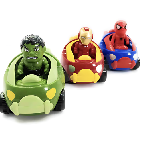 Avenger Ironman, Spiderman & Hulk Moving Head Friction Car