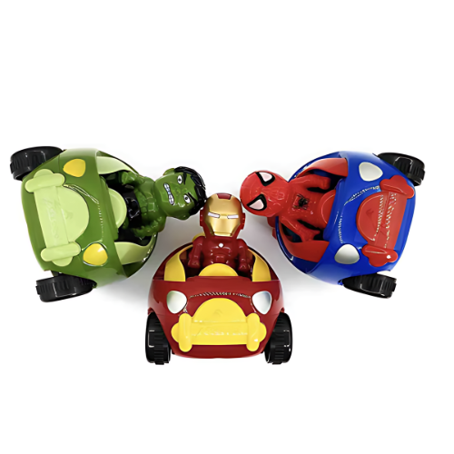 Avenger Ironman, Spiderman & Hulk Moving Head Friction Car