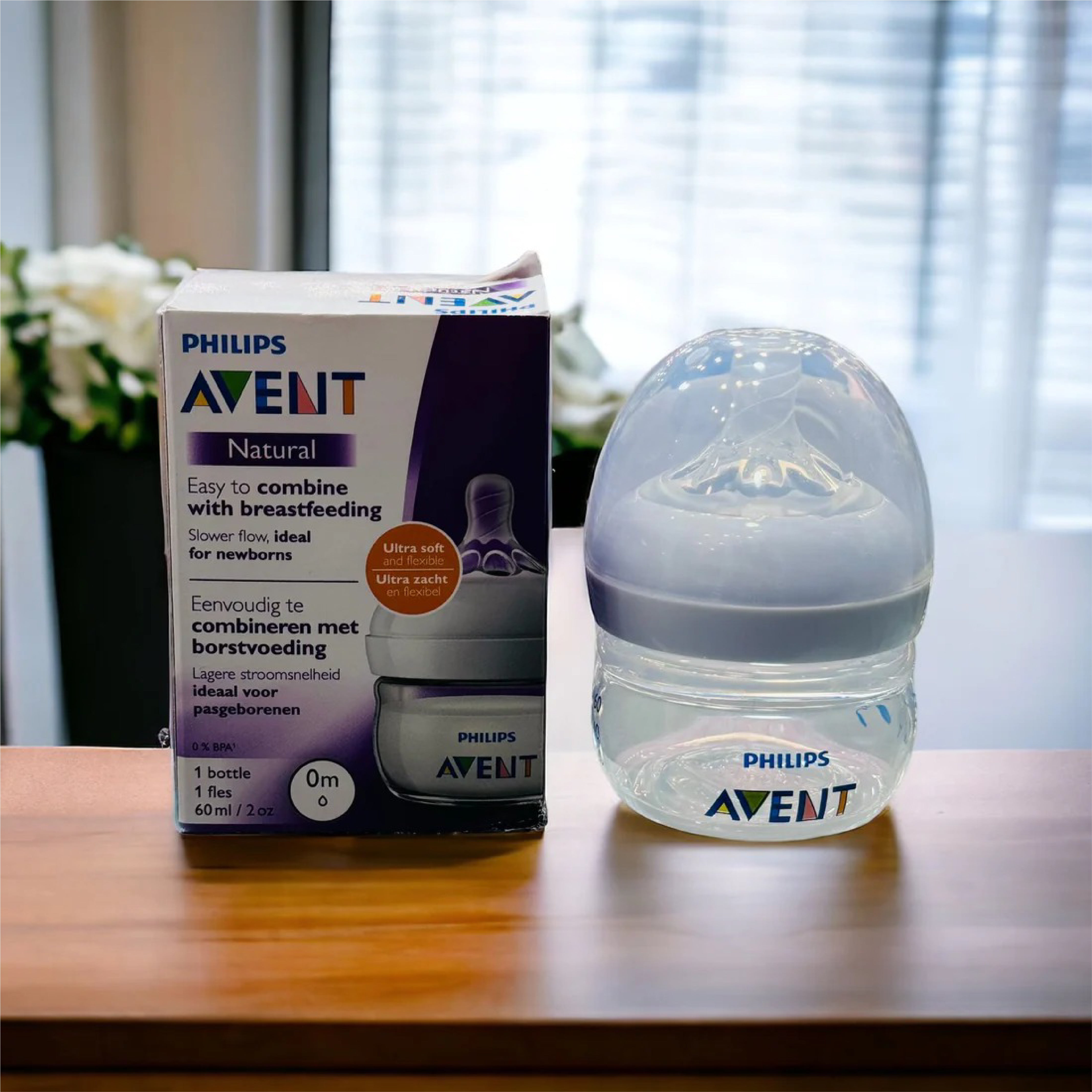 Avent 2oz Baby Feeder Bottle - New Design for Infants