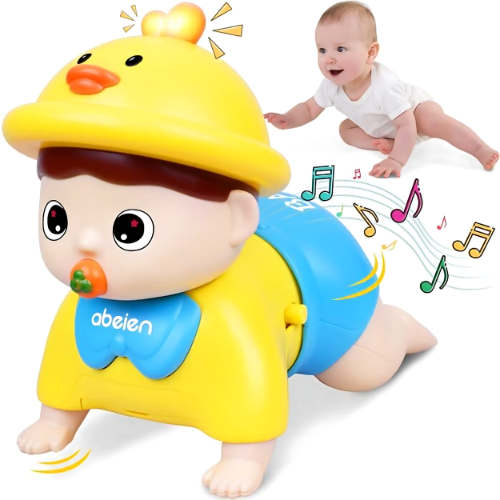 Baby Crawling Toy with Voice, Lighting & Music – Battery Operated for Kids