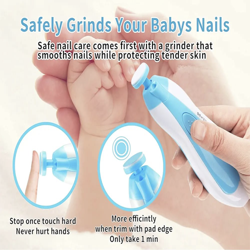 Rightwell Electric Baby Nail Set – Adjustable Speed & 6 Grinding Heads