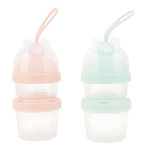 Baby Formula Dispenser - Interchangeable Twist Lock Lids, Travel-Friendly