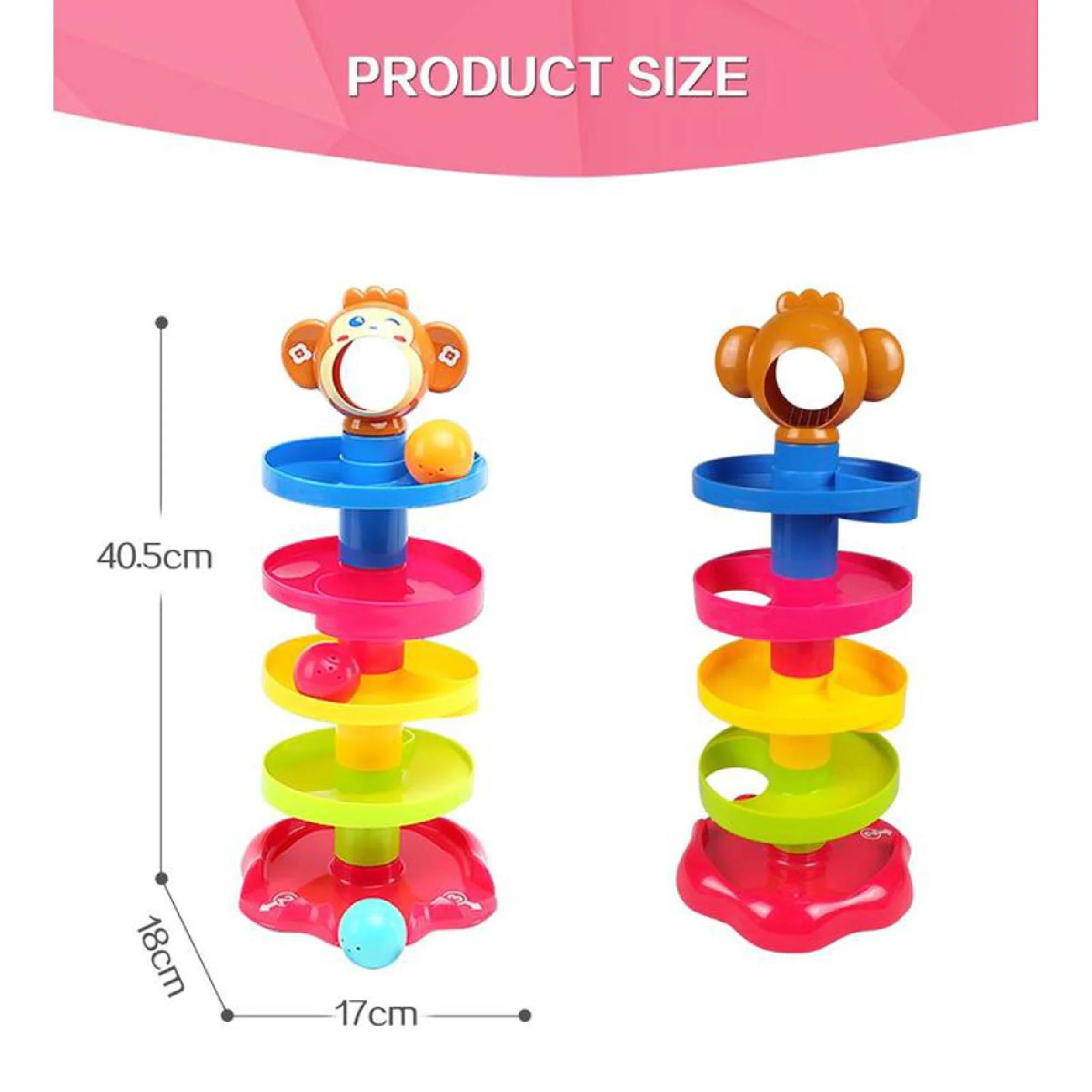 Baby Roll Ball Stacking Tower Ramp Puzzle for Toddlers