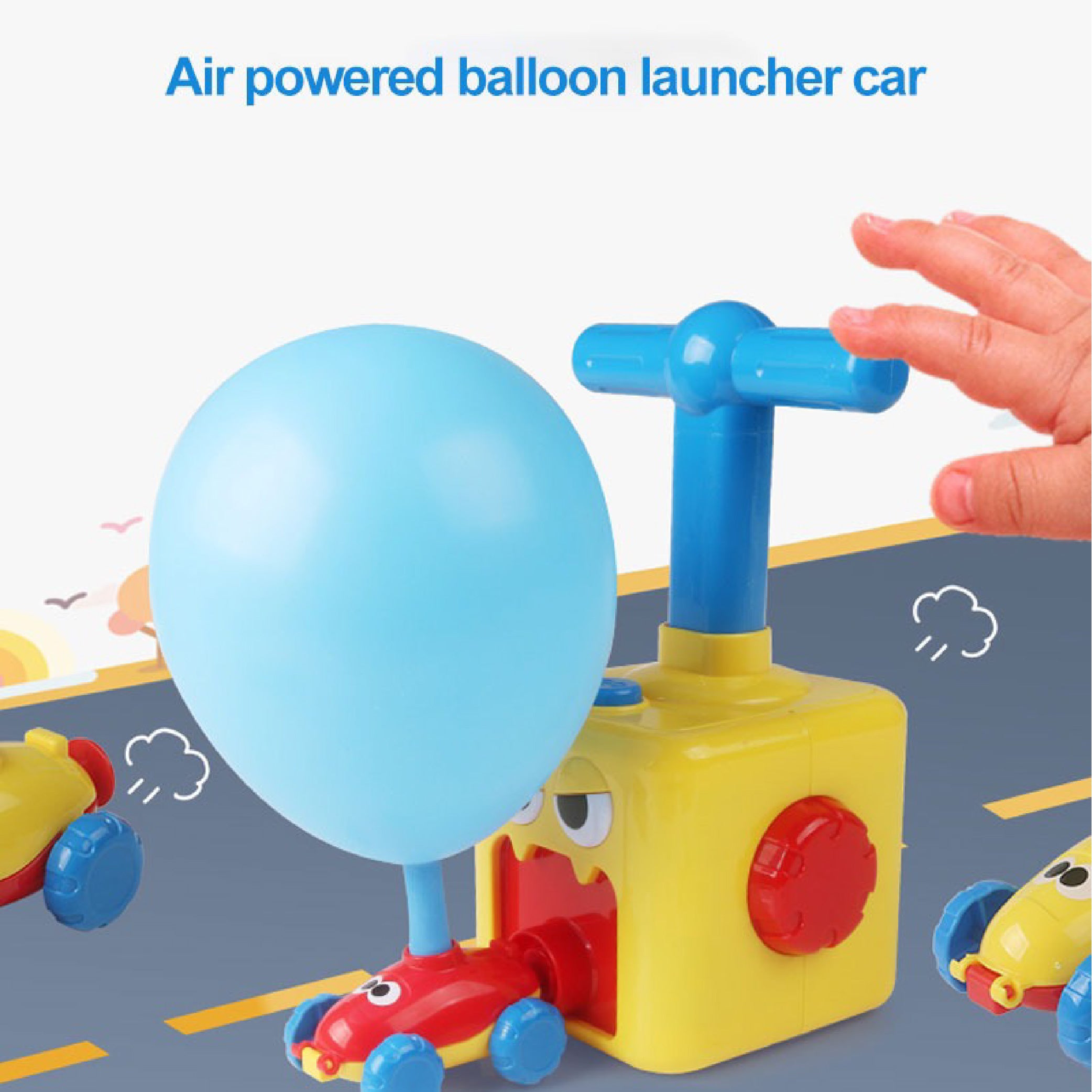 Balloon-Powered Car Launcher Toy – Fun and Educational STEM Toy for Kids