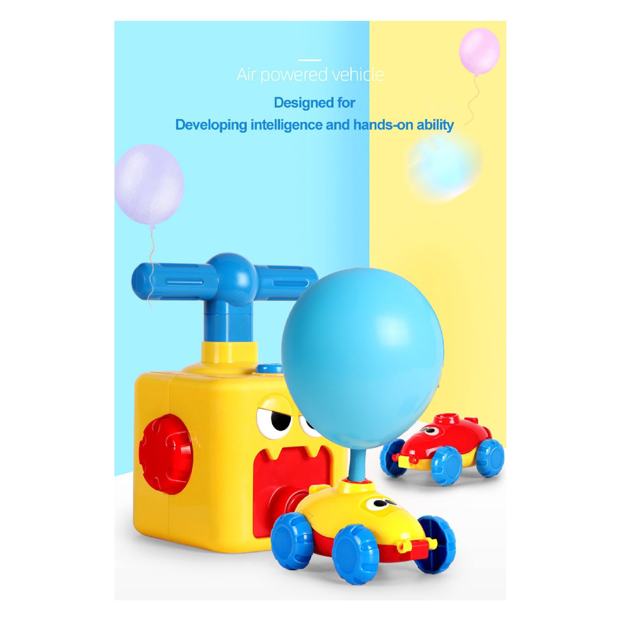 Balloon-Powered Car Launcher Toy – Fun and Educational STEM Toy for Kids