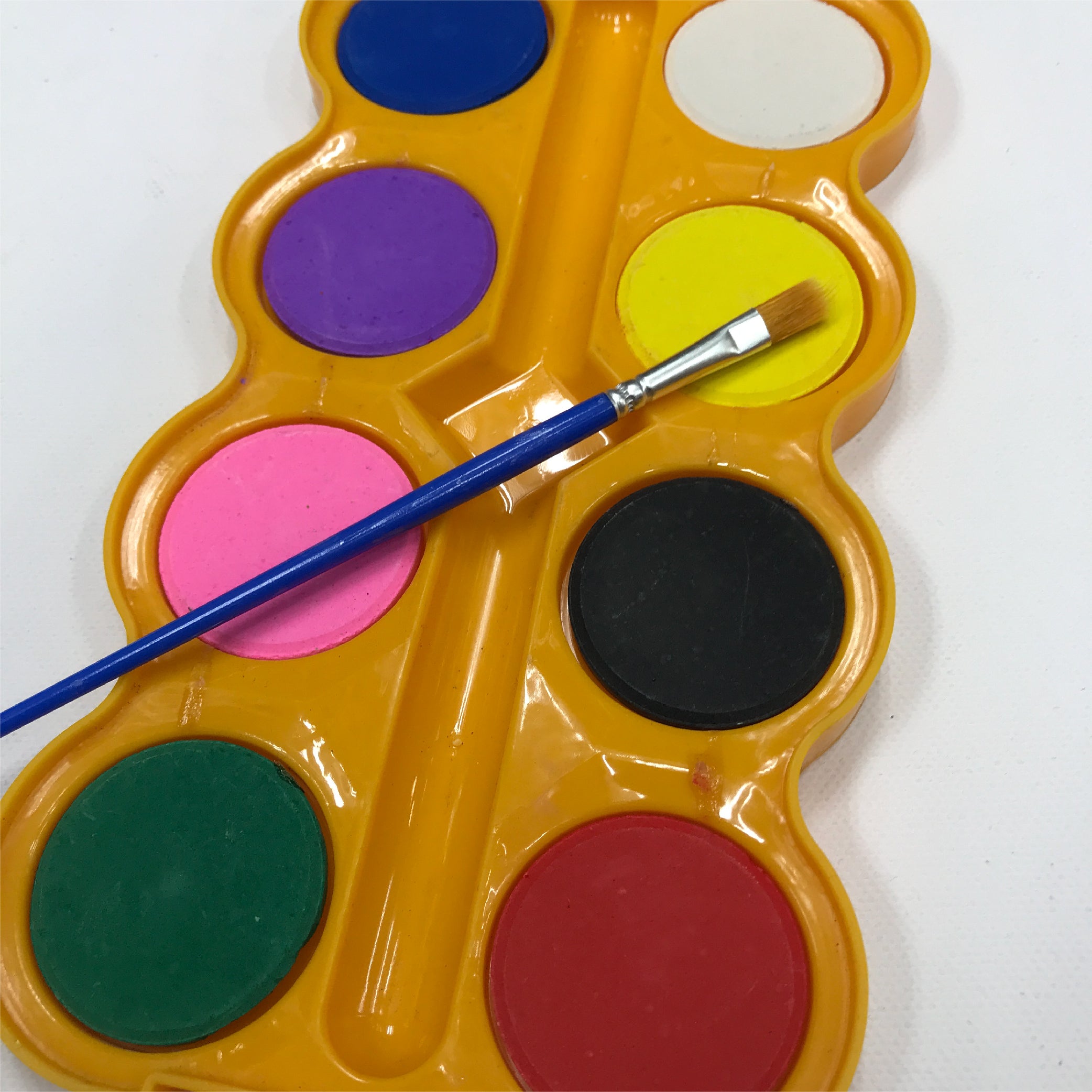 Baroque Tempera Paint Set - 8 Vibrant Colors with Palette and Brush