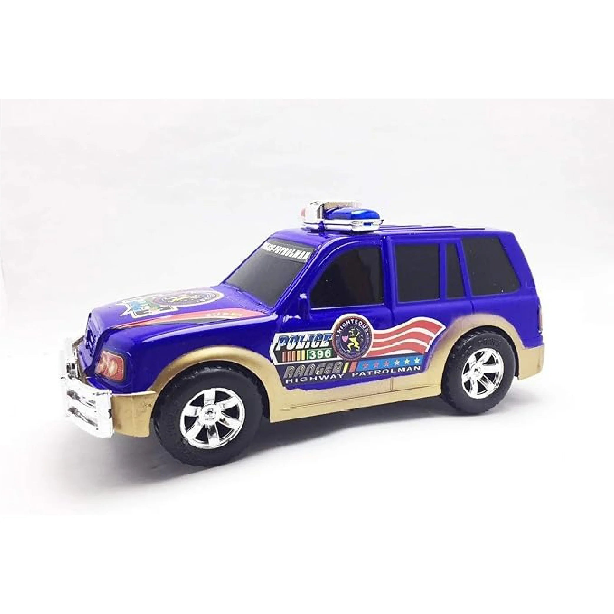 Battery-Operated Police Toy Car with Lights & Music