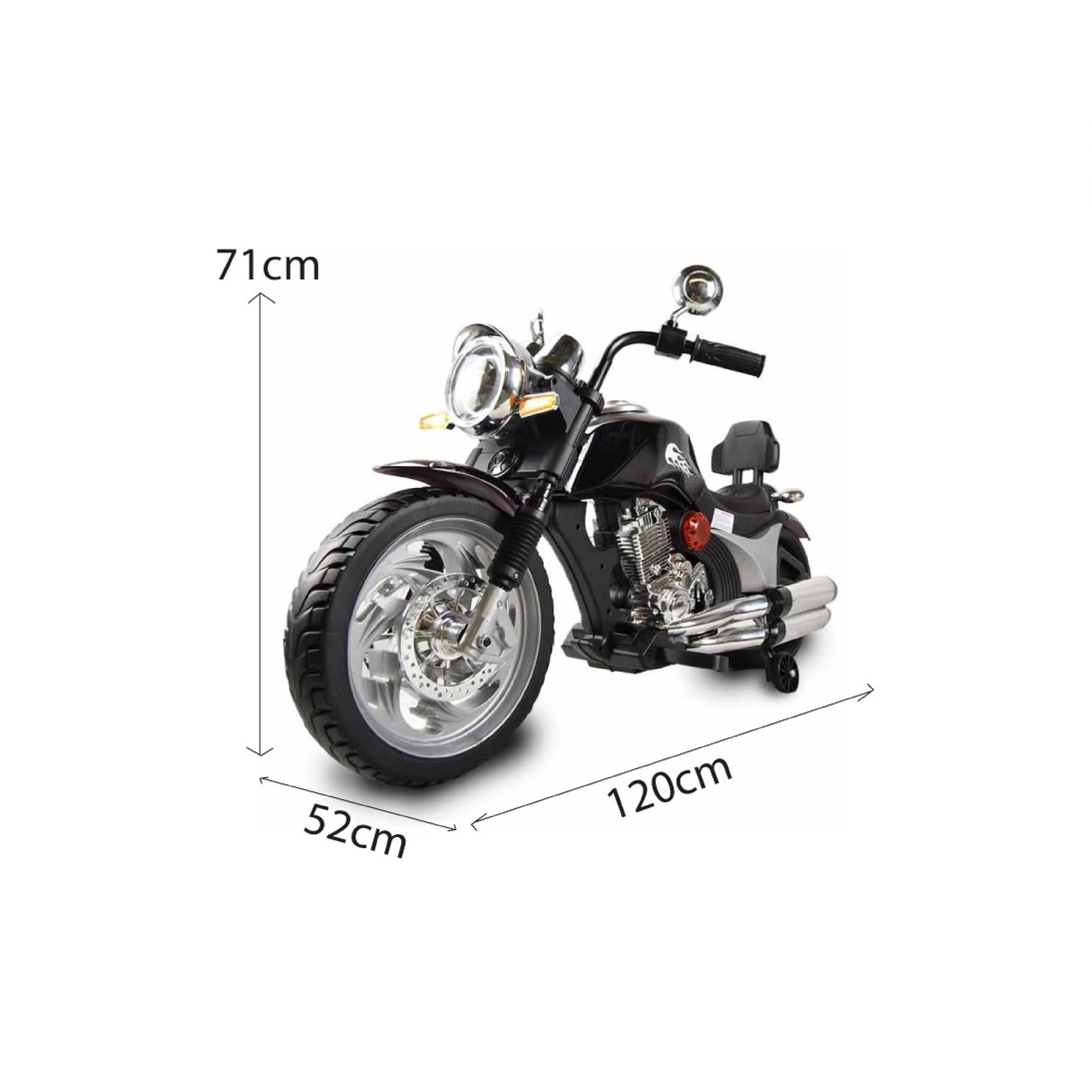 Battery Operated Ride-On Harley Davidson Bike – LED Headlights, Music, and Training Wheels